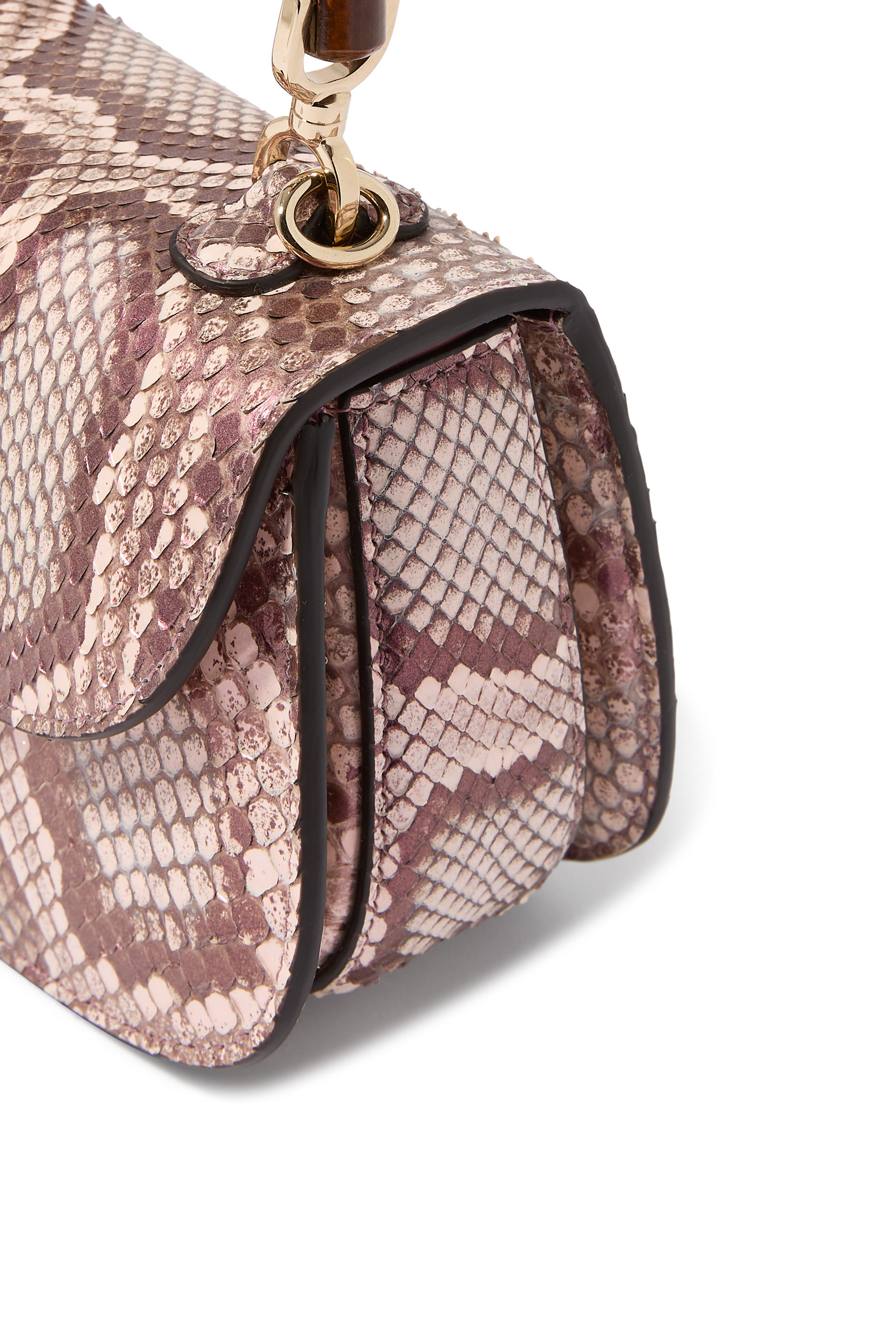 Bamboo 1947 Small Python Top Handle Bag
