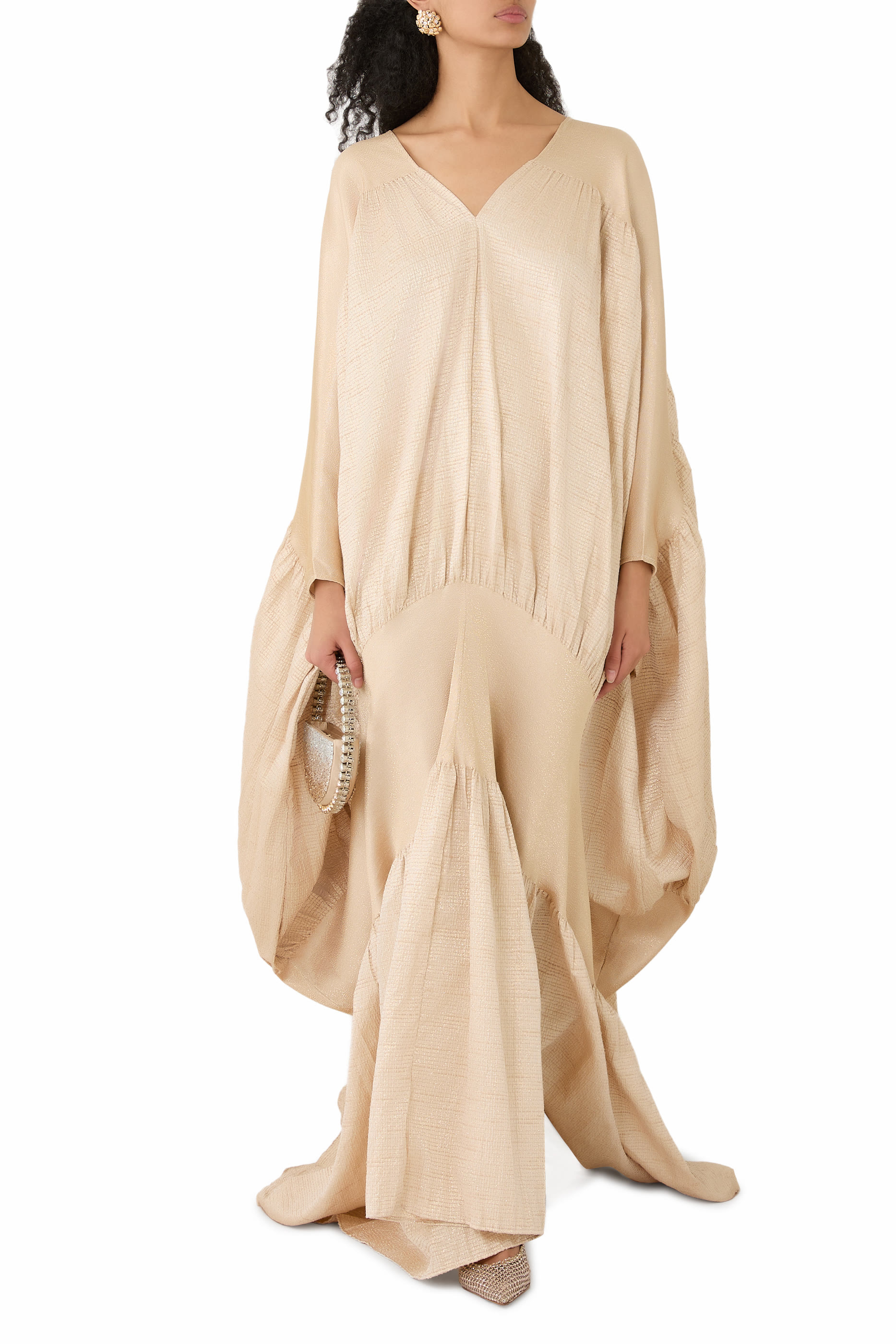 Knitted V-Neck Kaftan