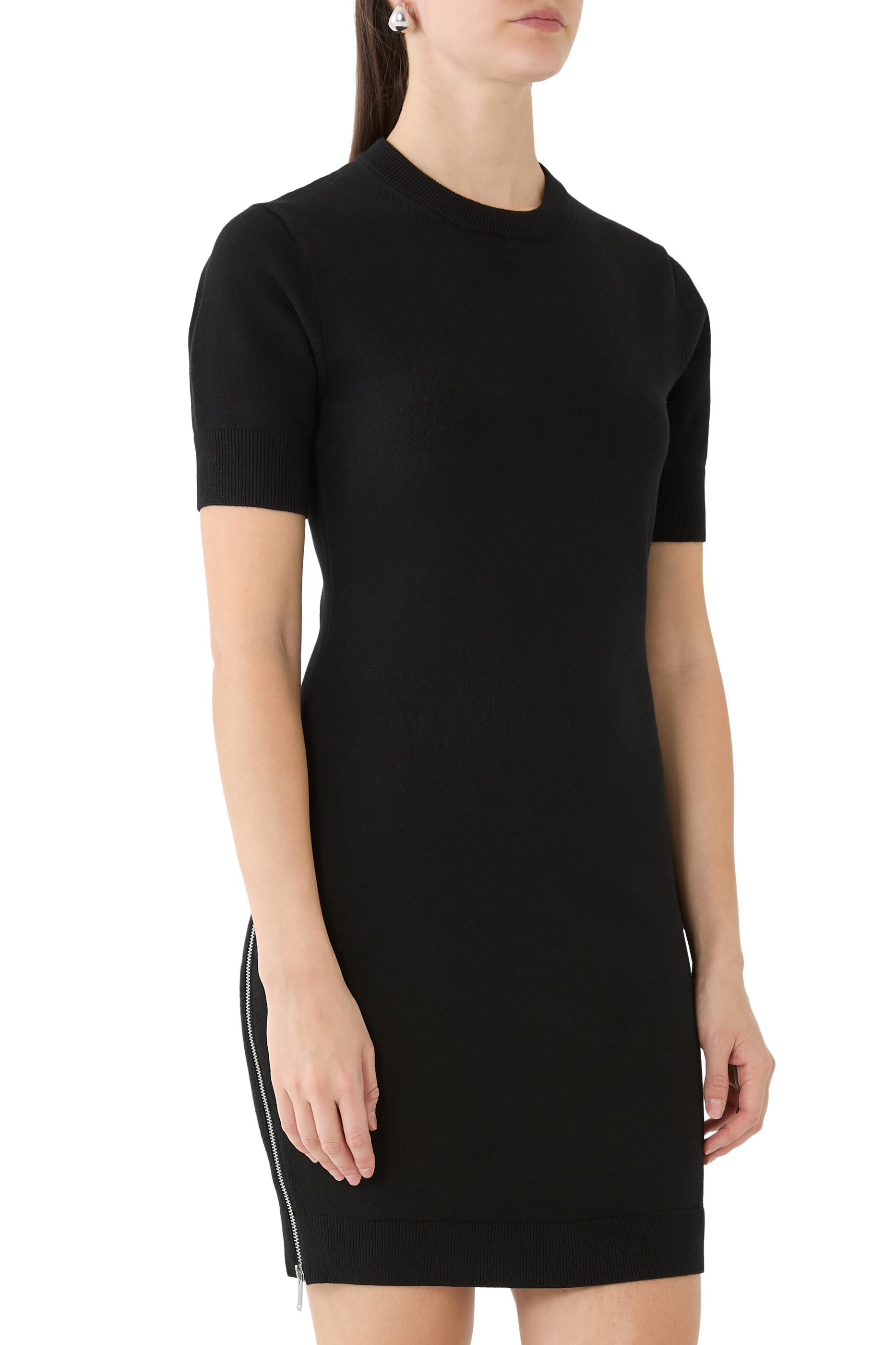 Mini Combo Dress With Side Zips