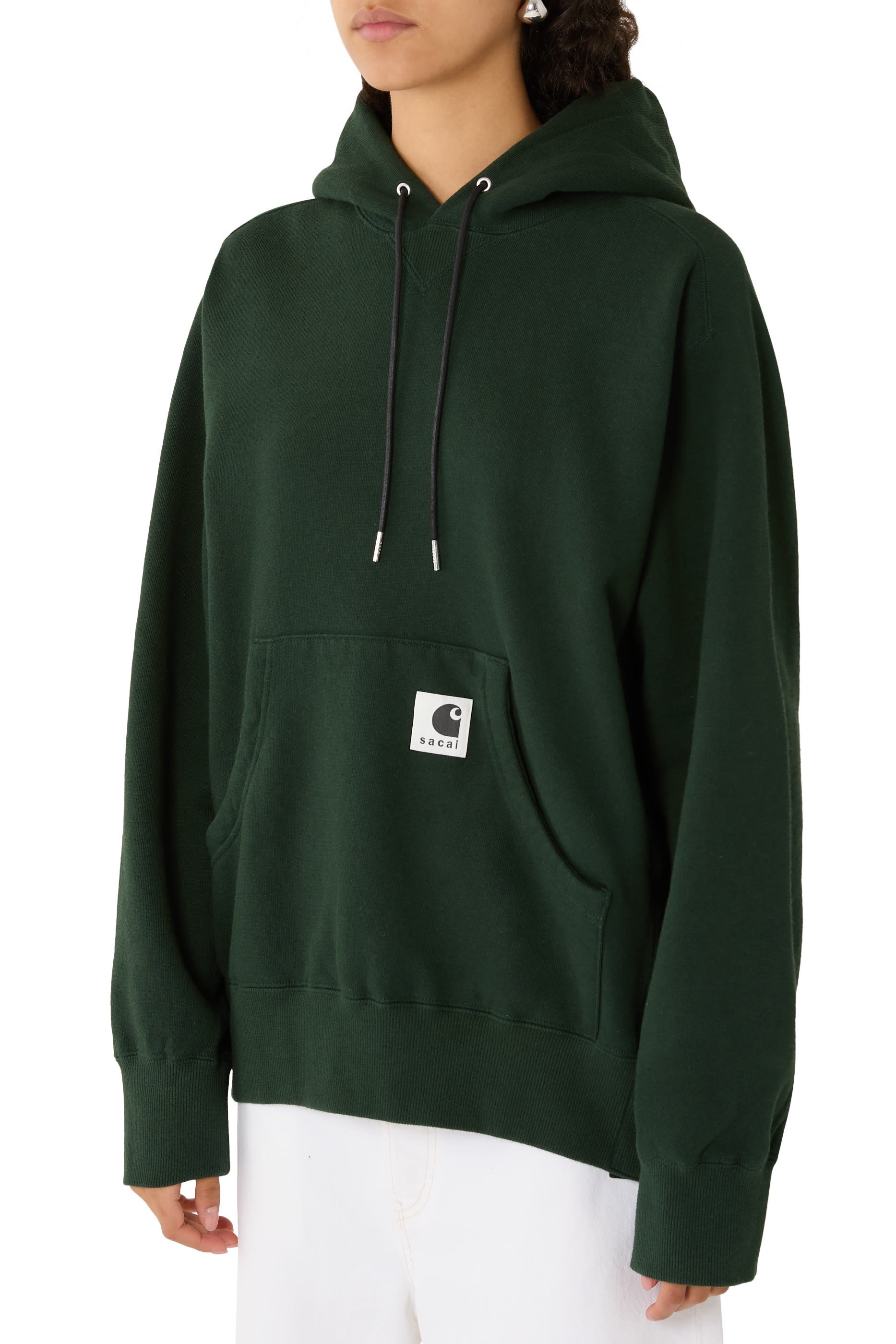 X Logo Cotton Jersey Hoodie