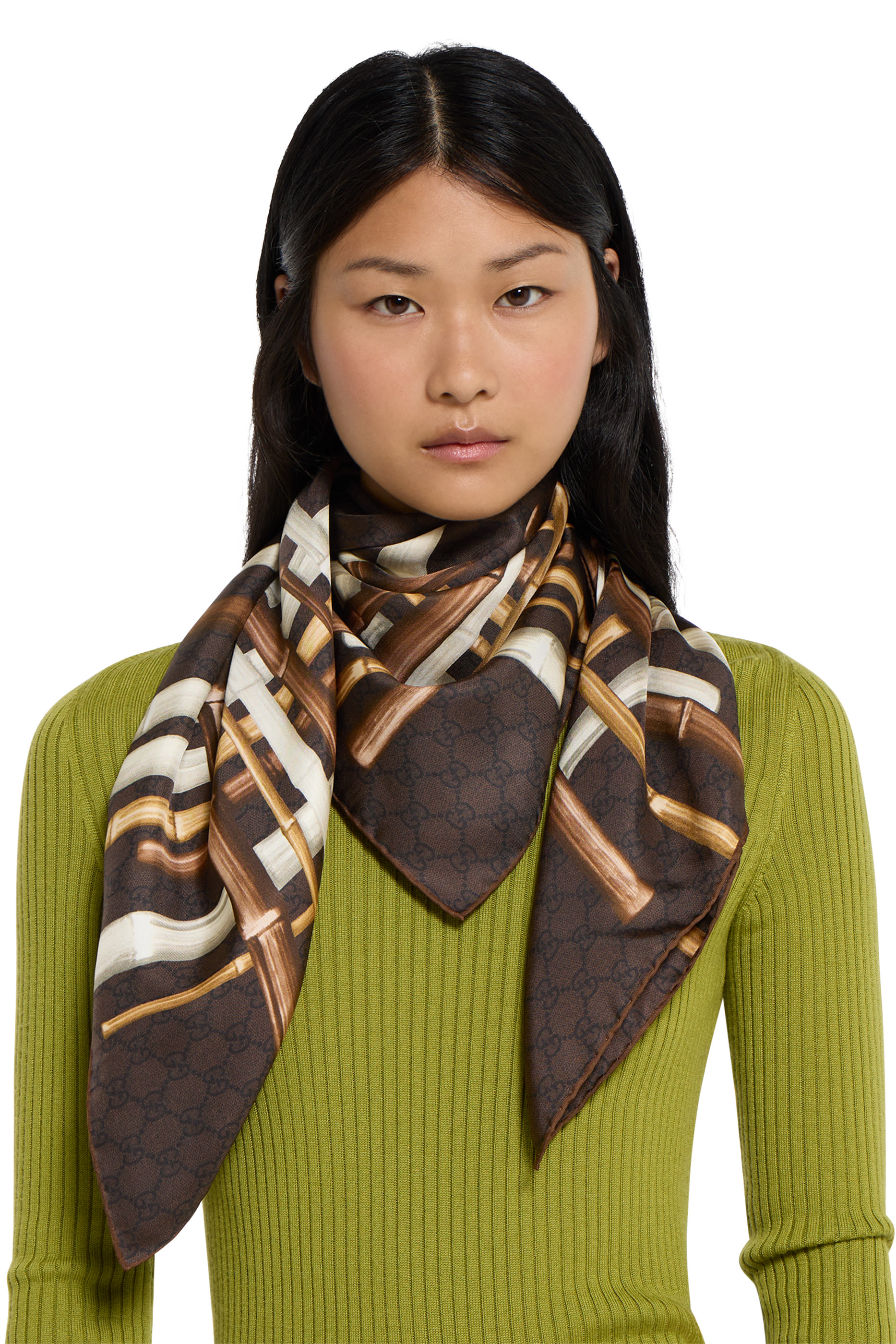 Printed Silk Twill Carr&eacute;