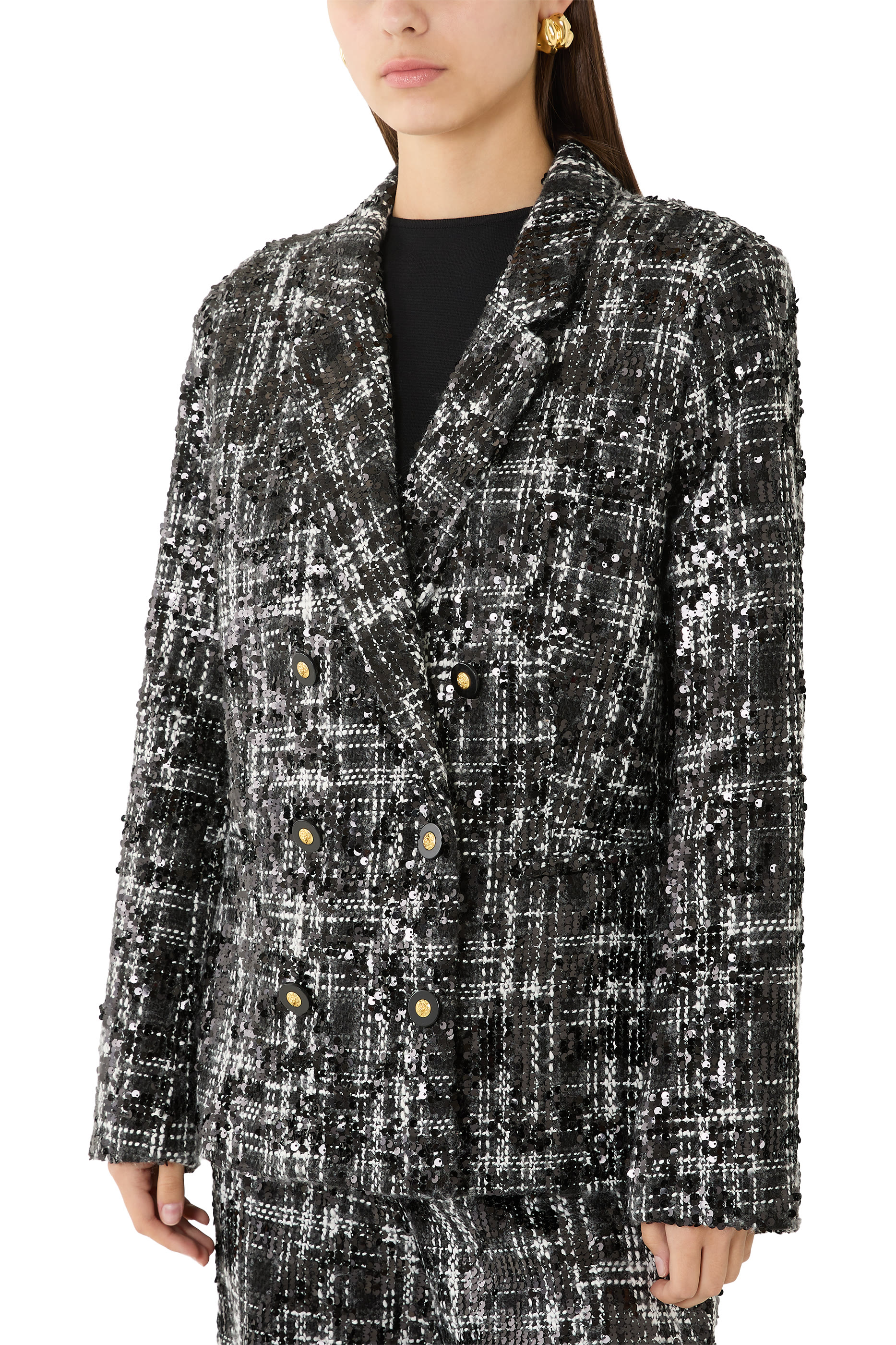 Colin Sequined Tweed Blazer