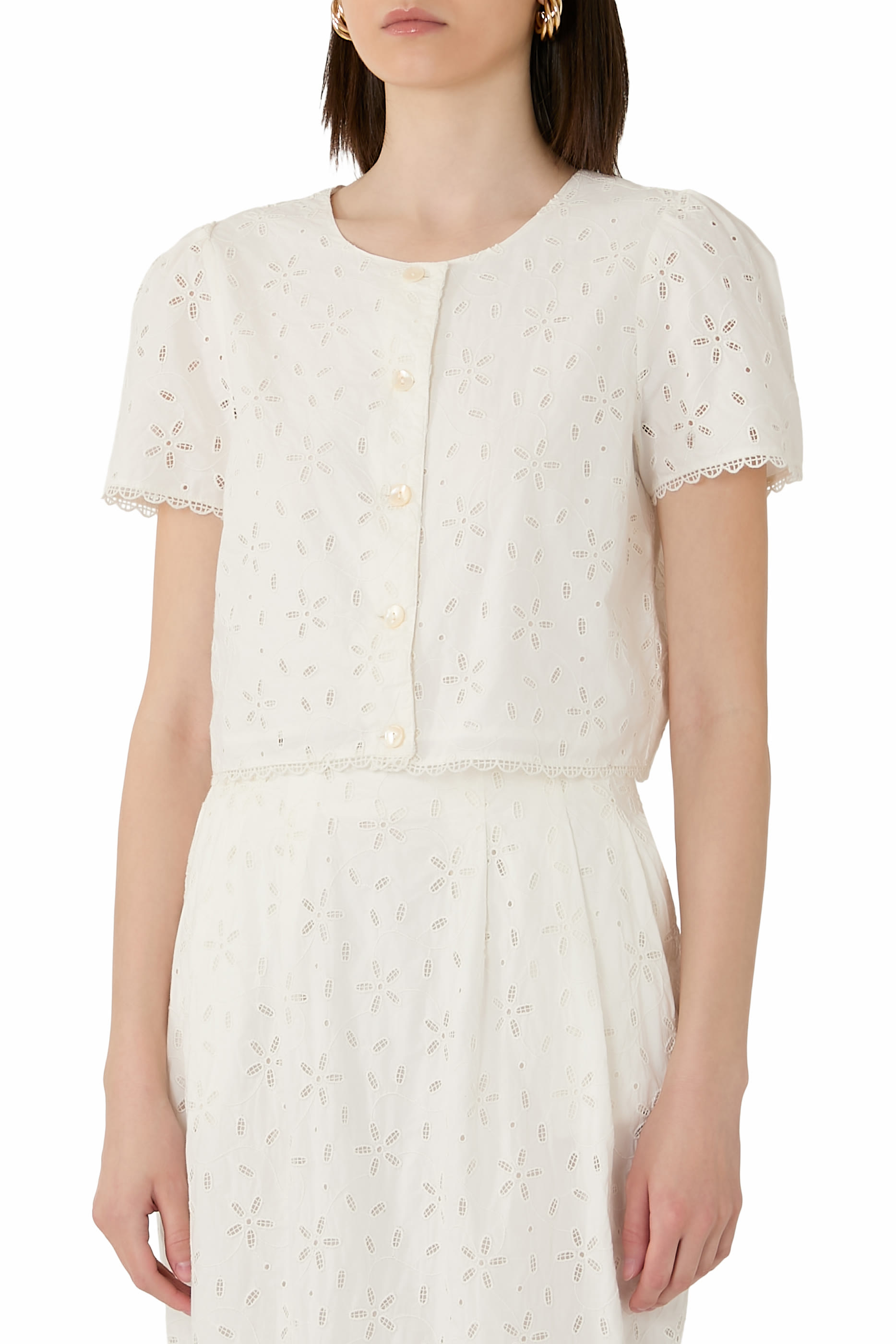 Salma Embroidered Cotton Top