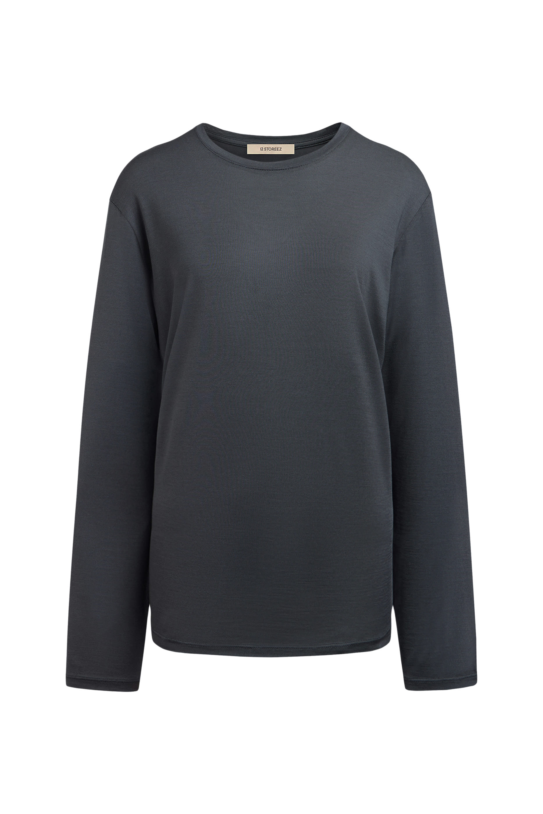Silk Jersey Long-Sleeve Top