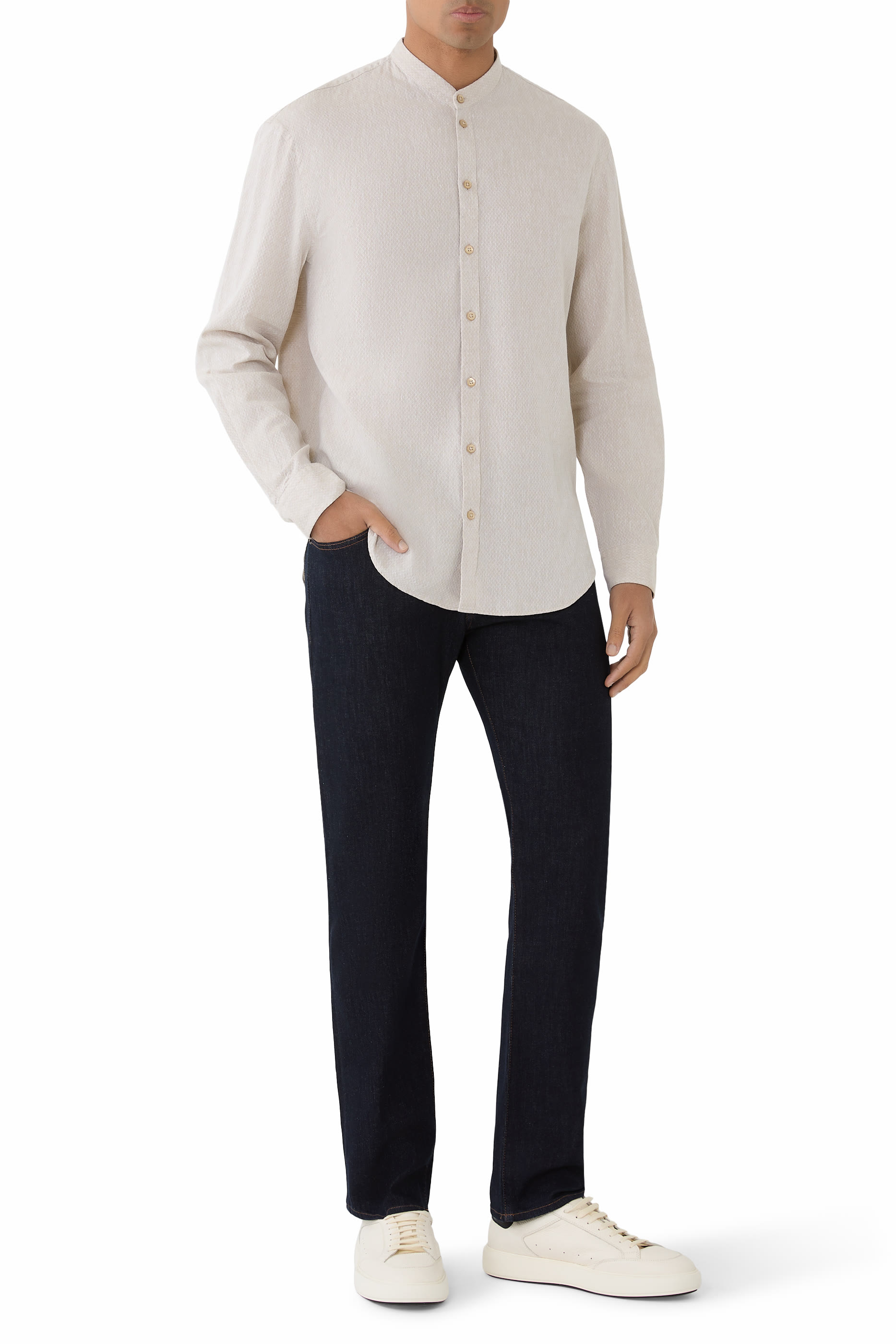 Denim Straight-Fit Pants