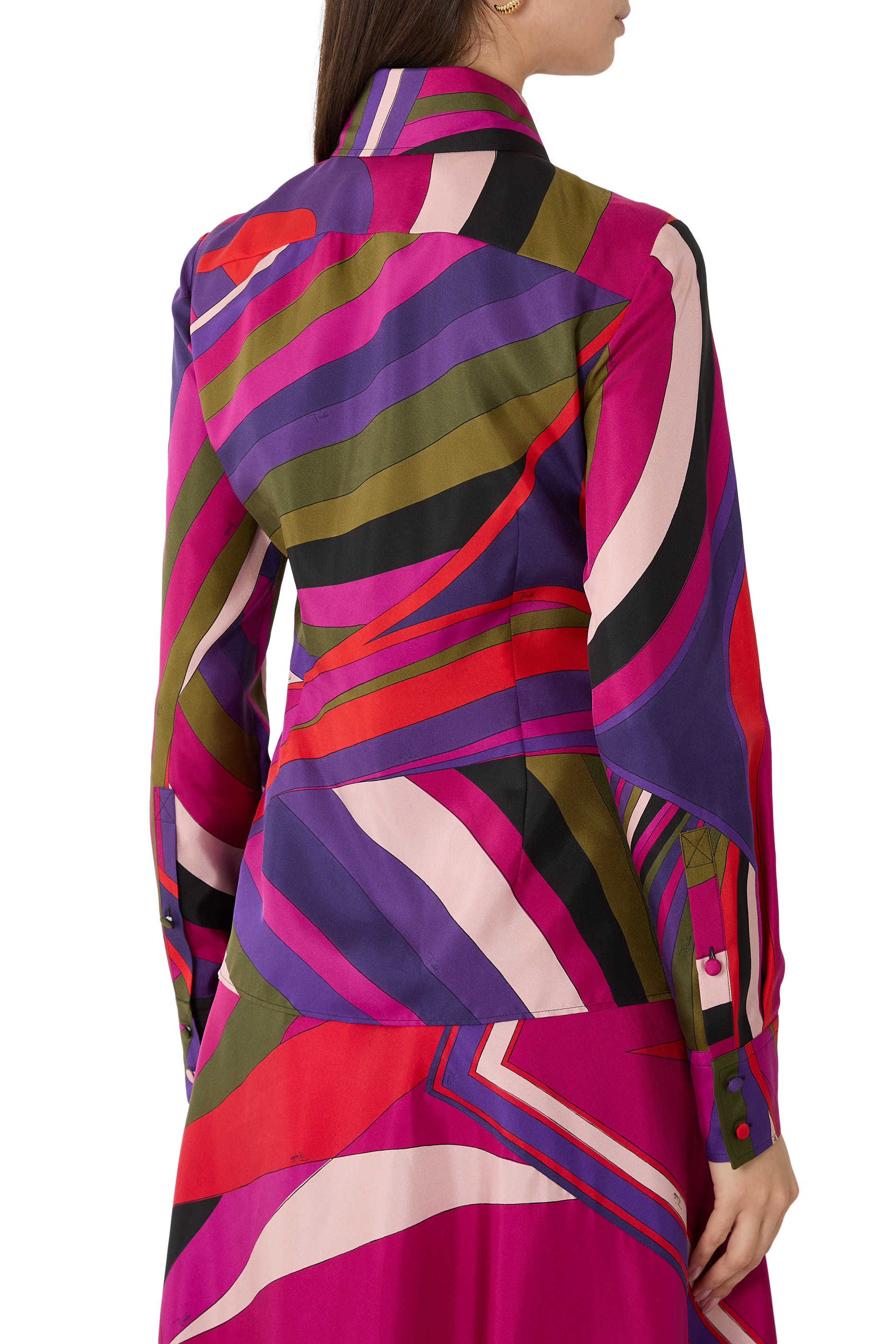 Iride Print Silk Twill Shirt