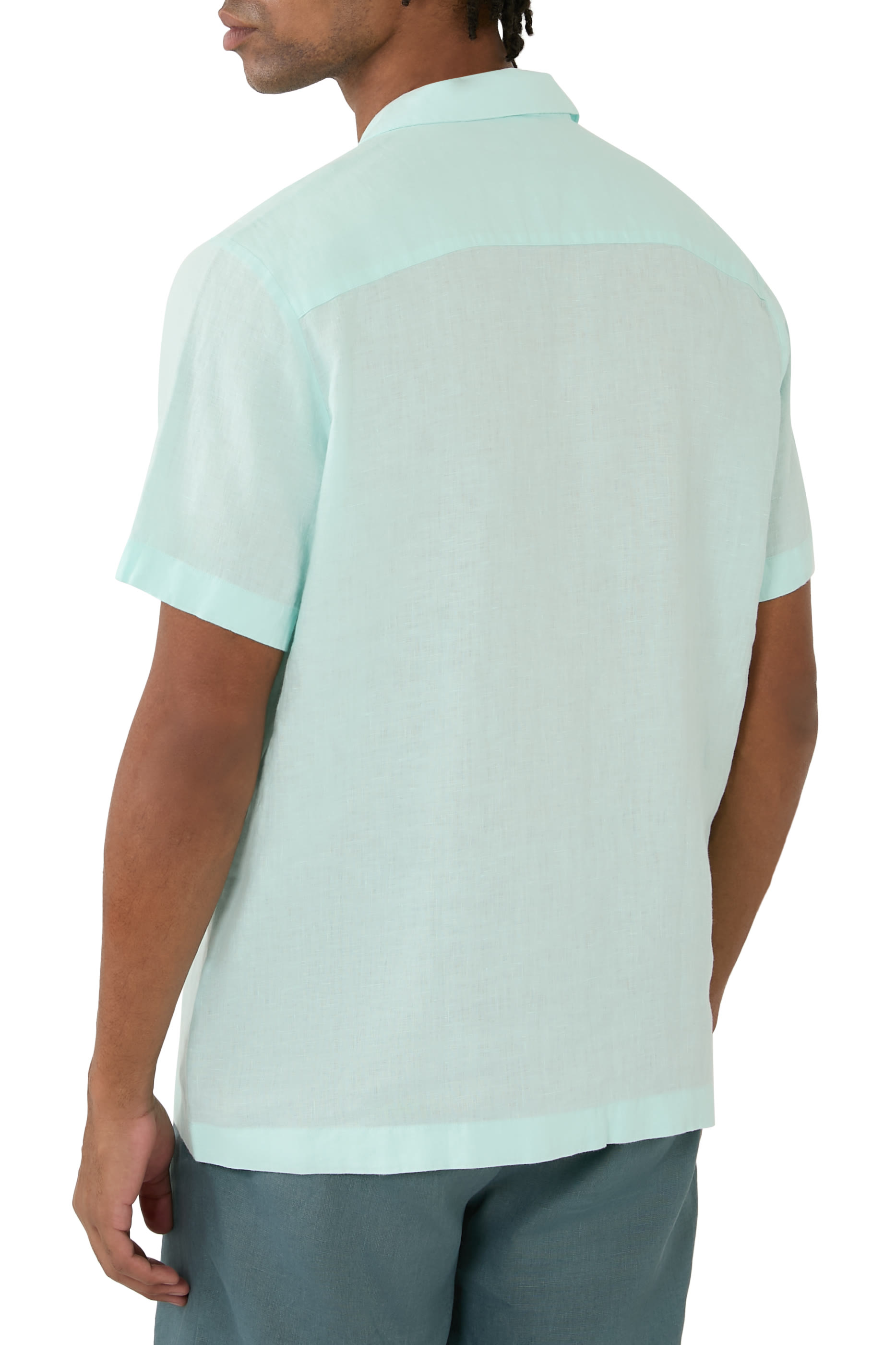 Mars Camp-Collar Linen Shirt