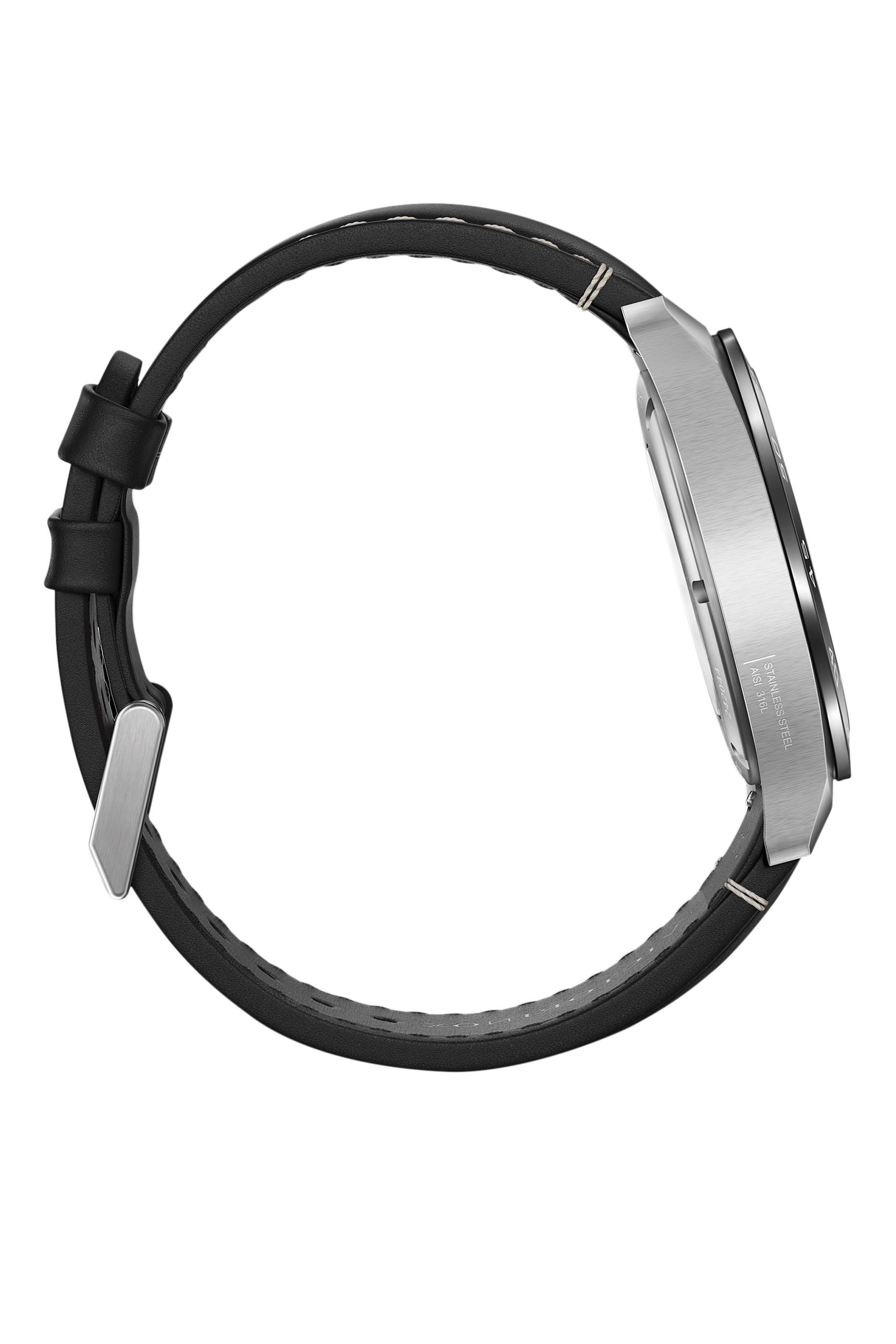 Swiss Army Quartz Watch, Stainless Steel & Leather