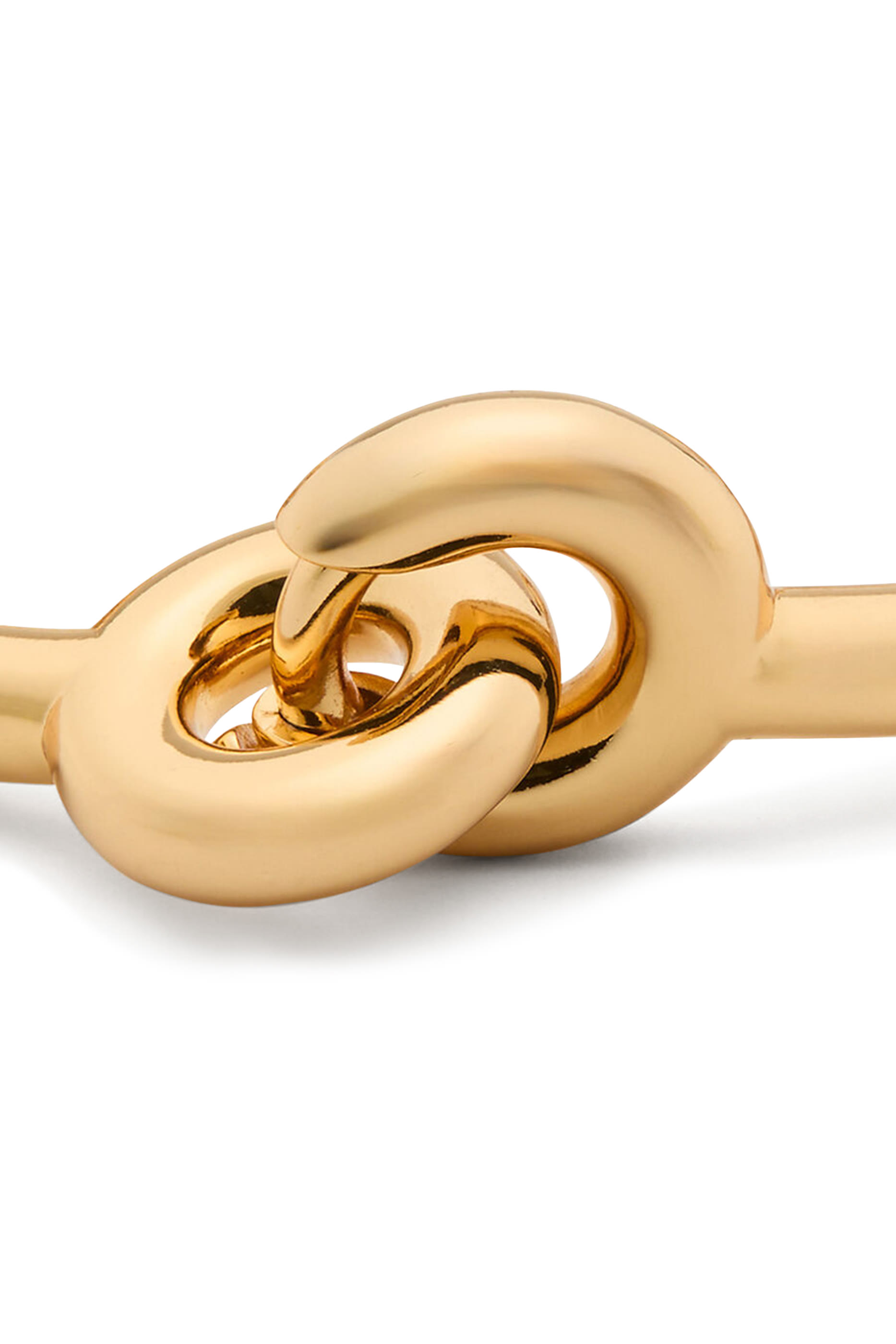 Interlock Bangle, Plated Metal & Cubic Zirconia