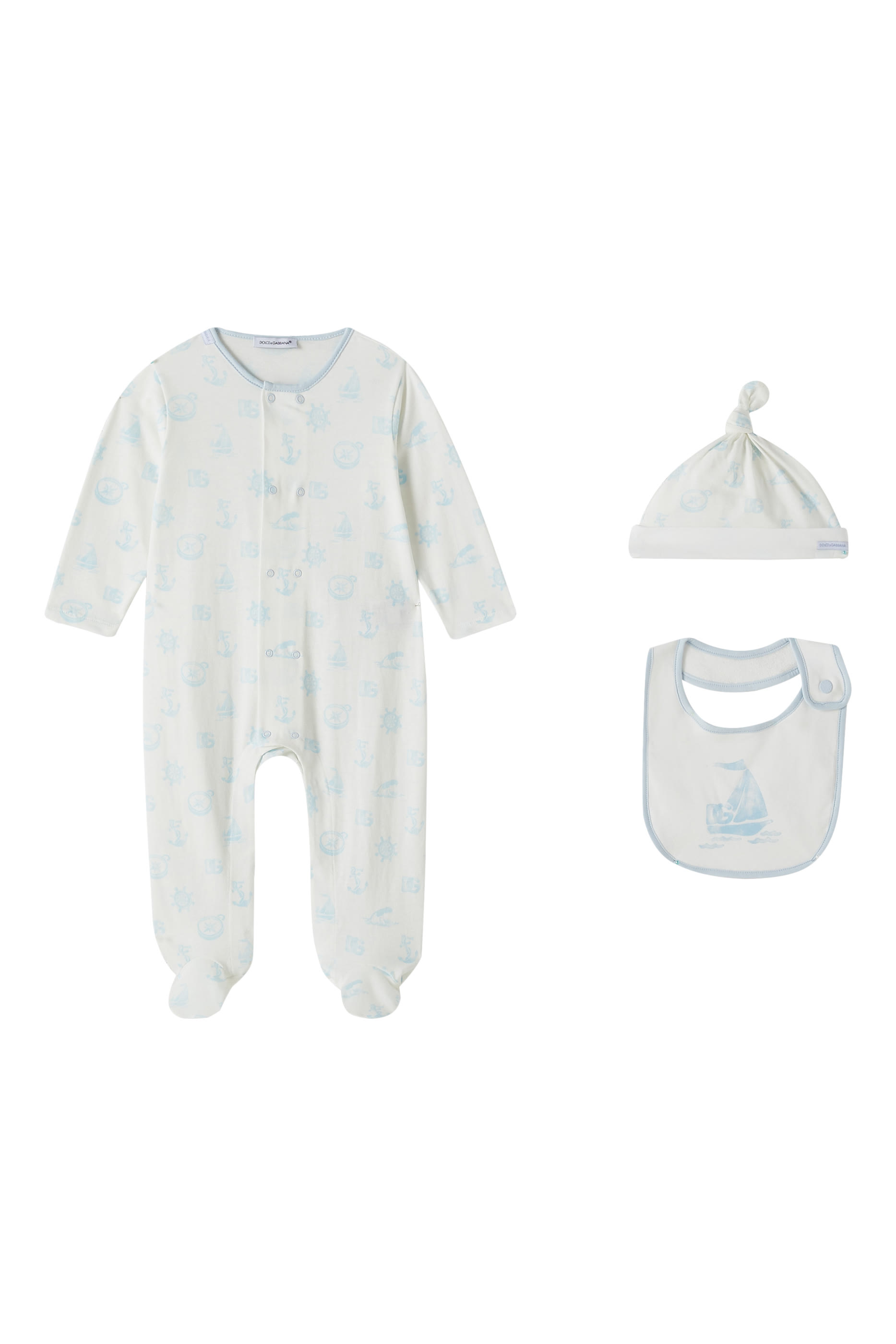 Kids Printed Bodysuit, Beanie & Bib Gift Set