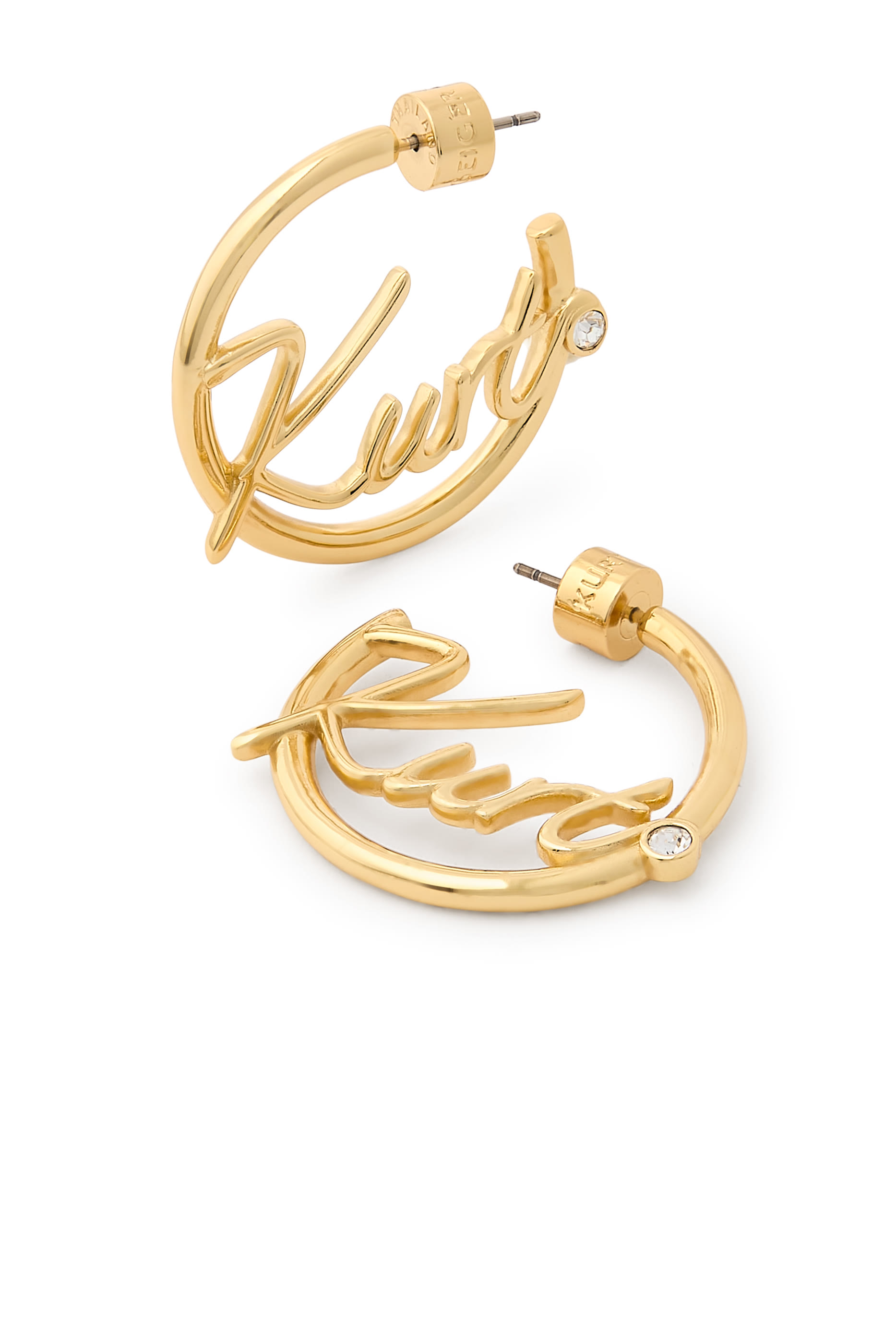 Kurt Script Hoop Earrings