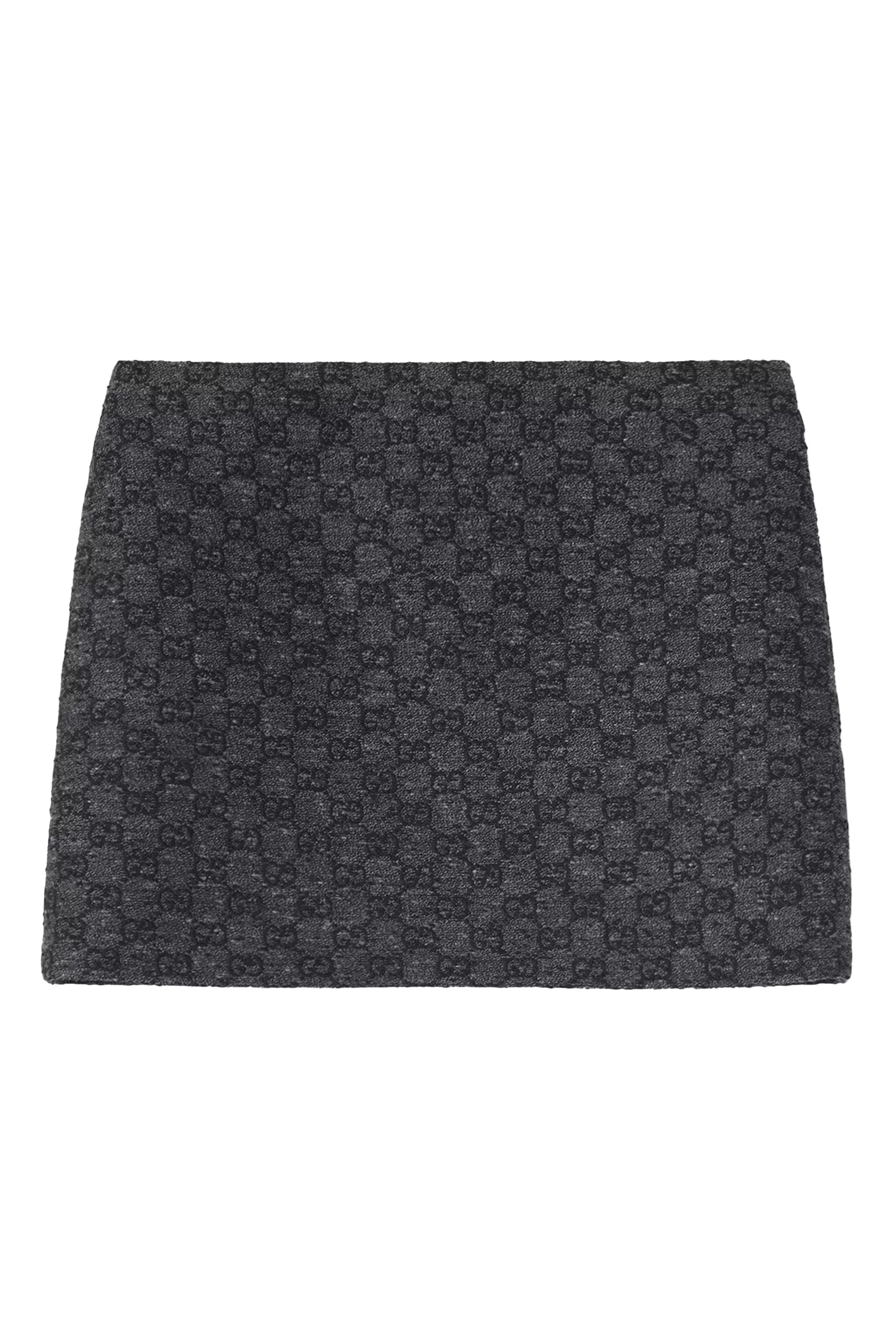  GG Boutonn&eacute; Wool Tweed Skirt 