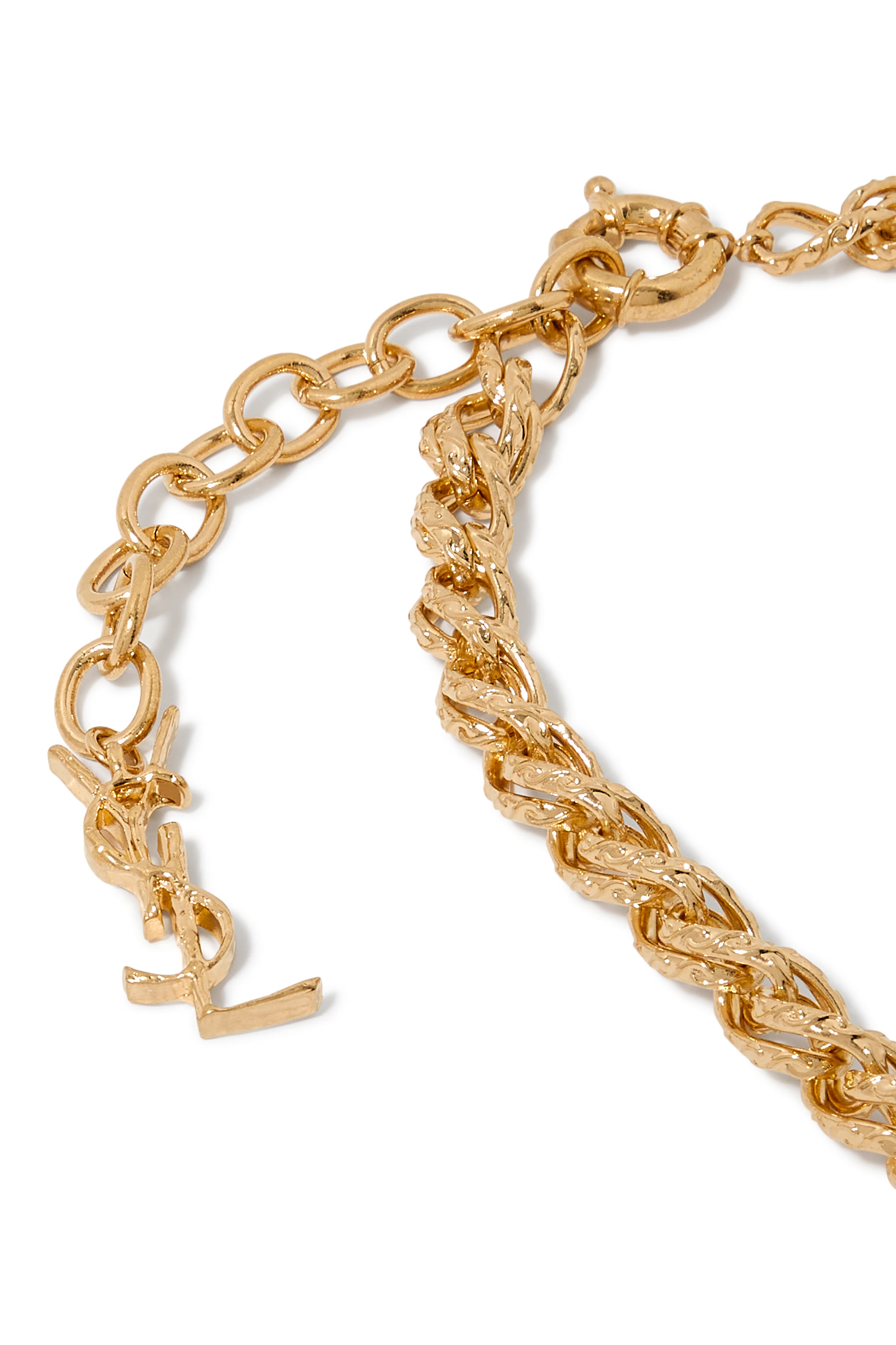 Hammered Chain Sautoire Necklace