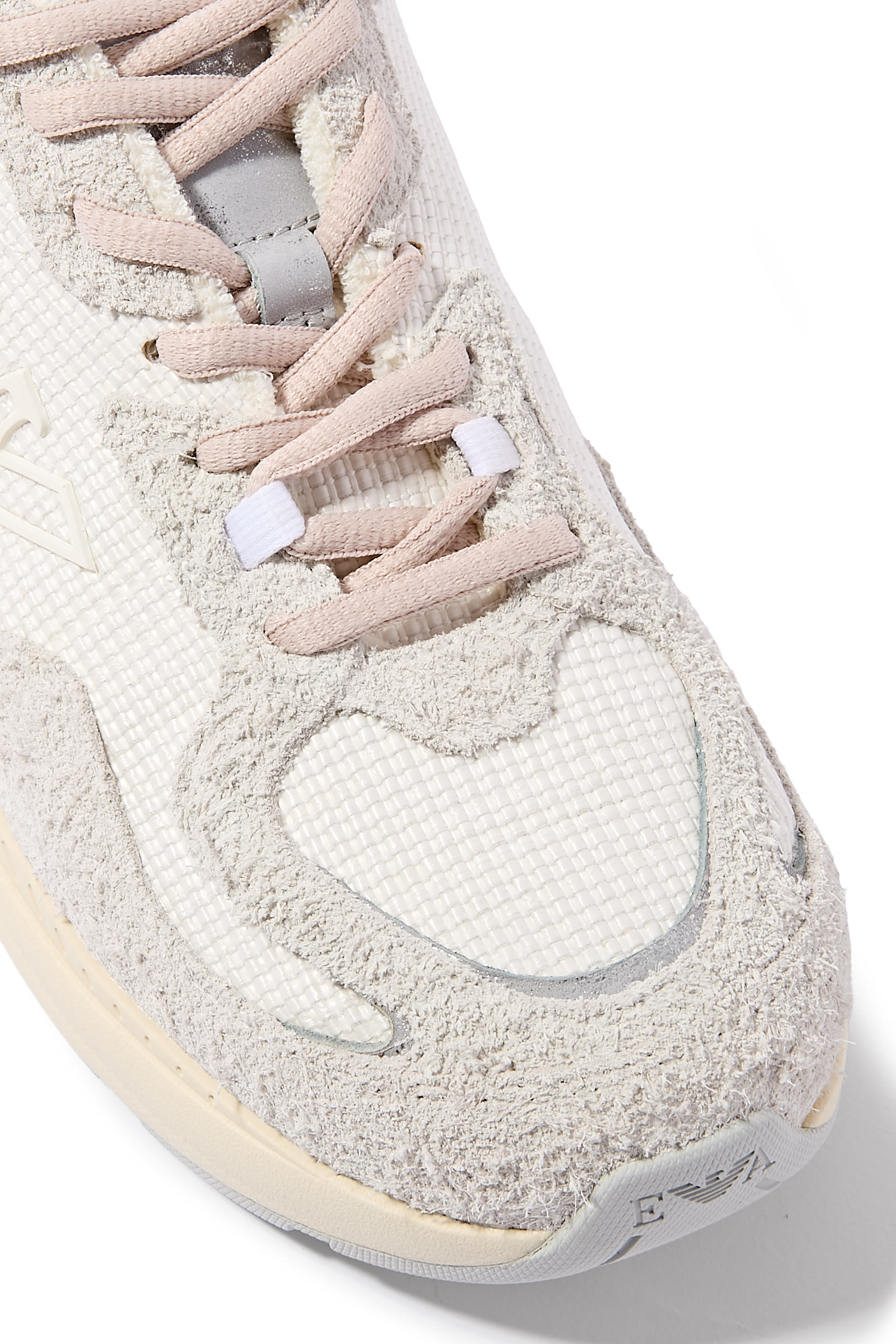 Logo Suede & Mesh Sneakers 