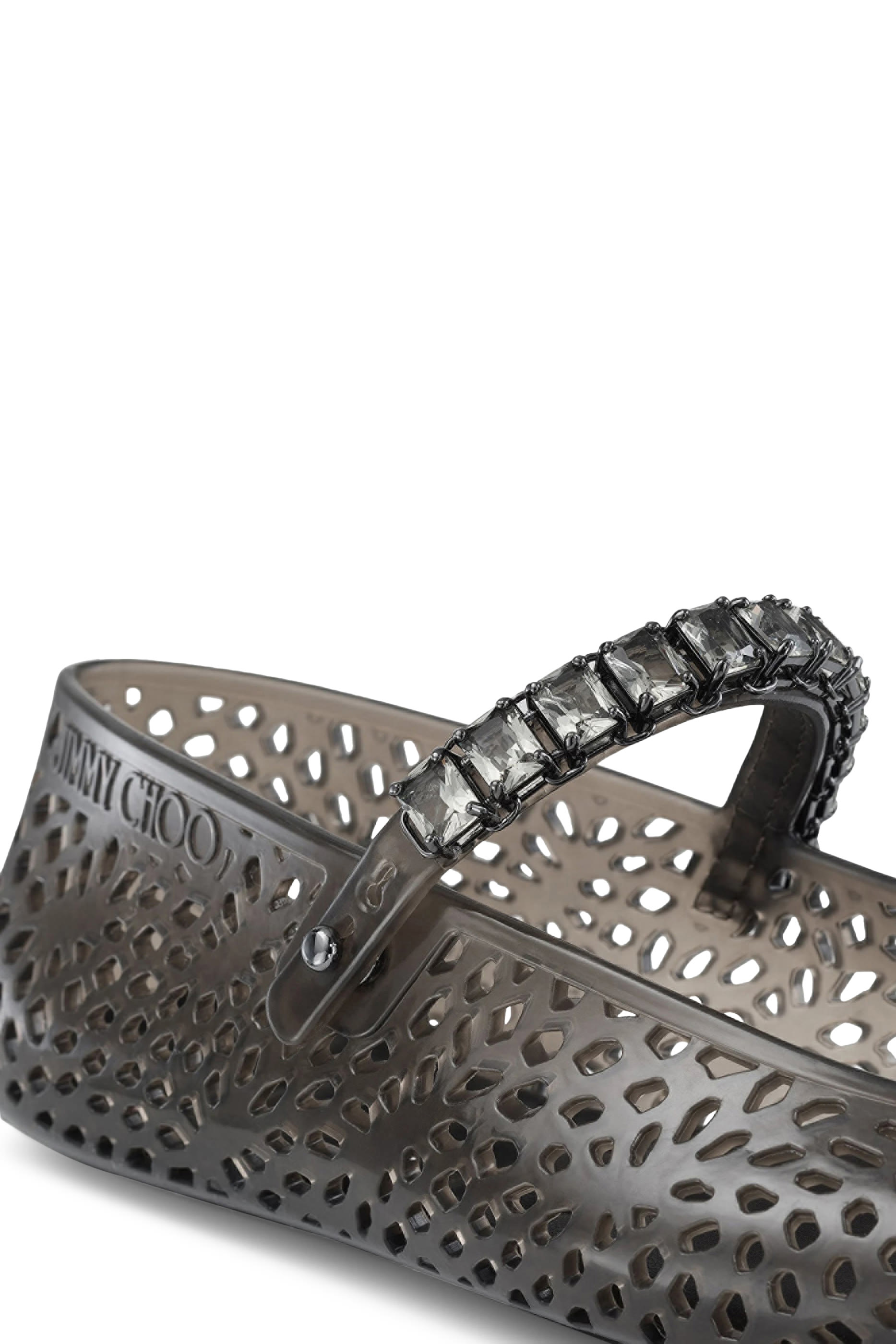 Jelly Ballerina Flats with Crystal Embellishment