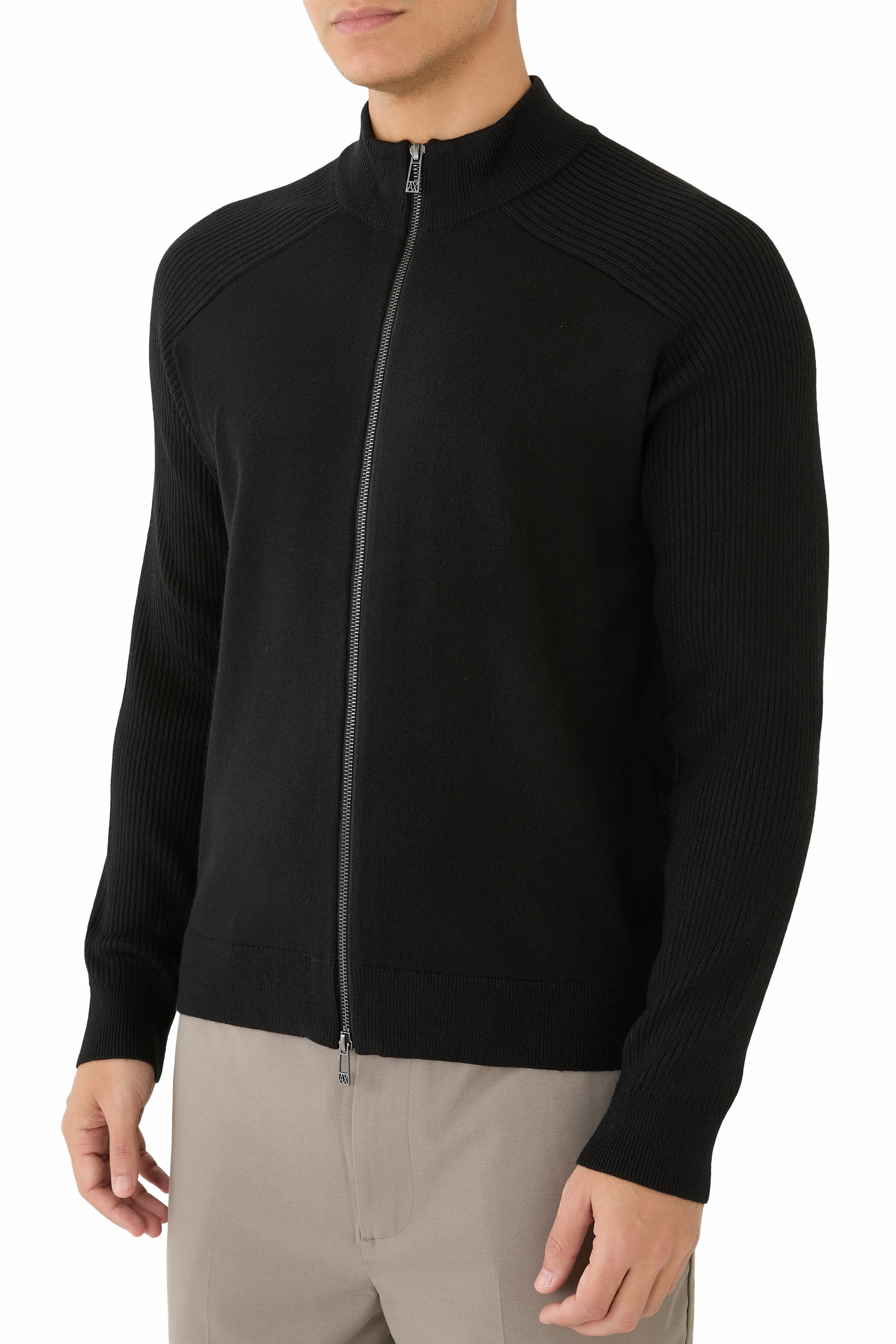 One Block Up Zipper Cardigan