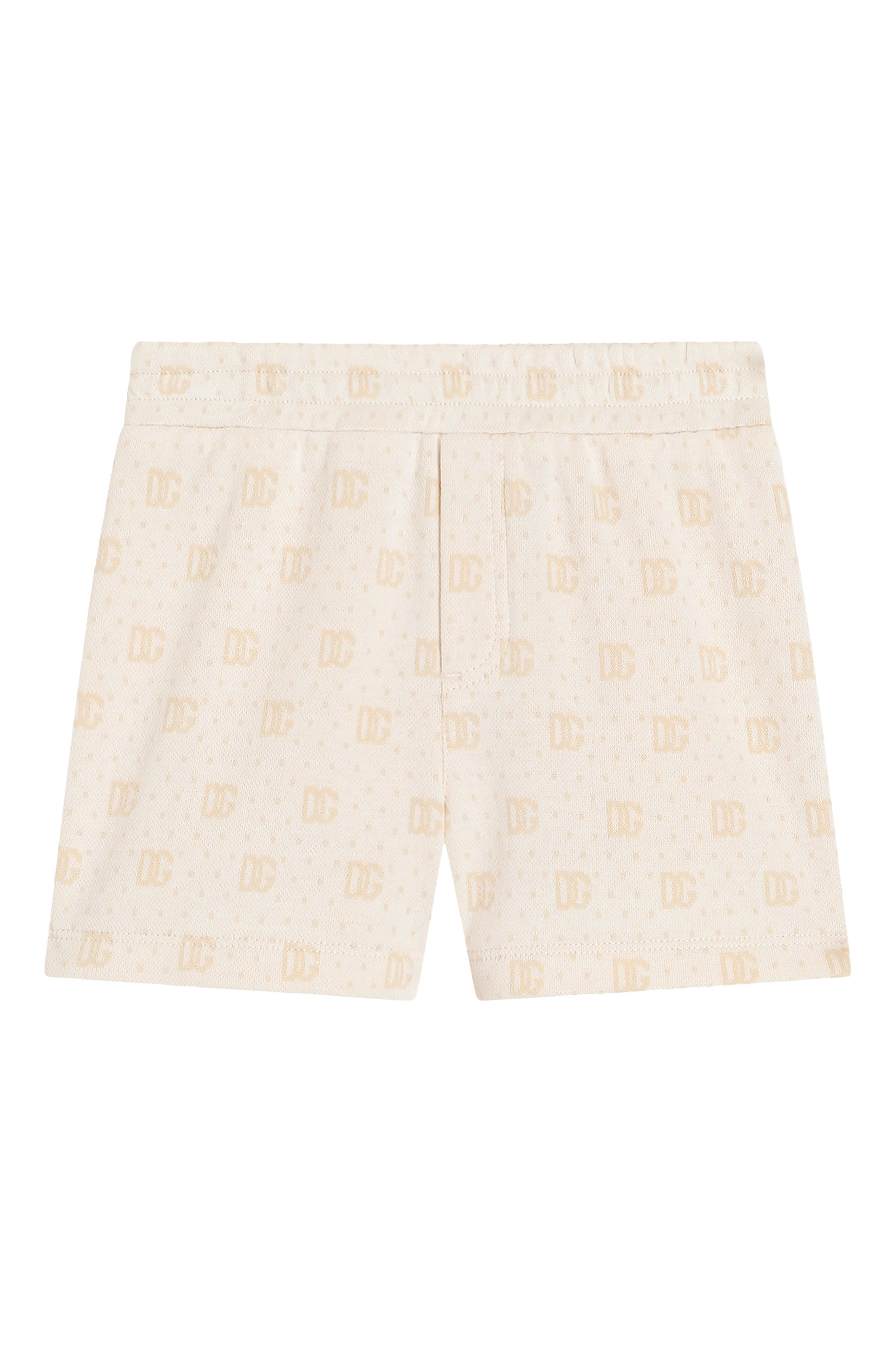 Kids DG Pattern and Polka Dots Jacquard Bermuda Shorts