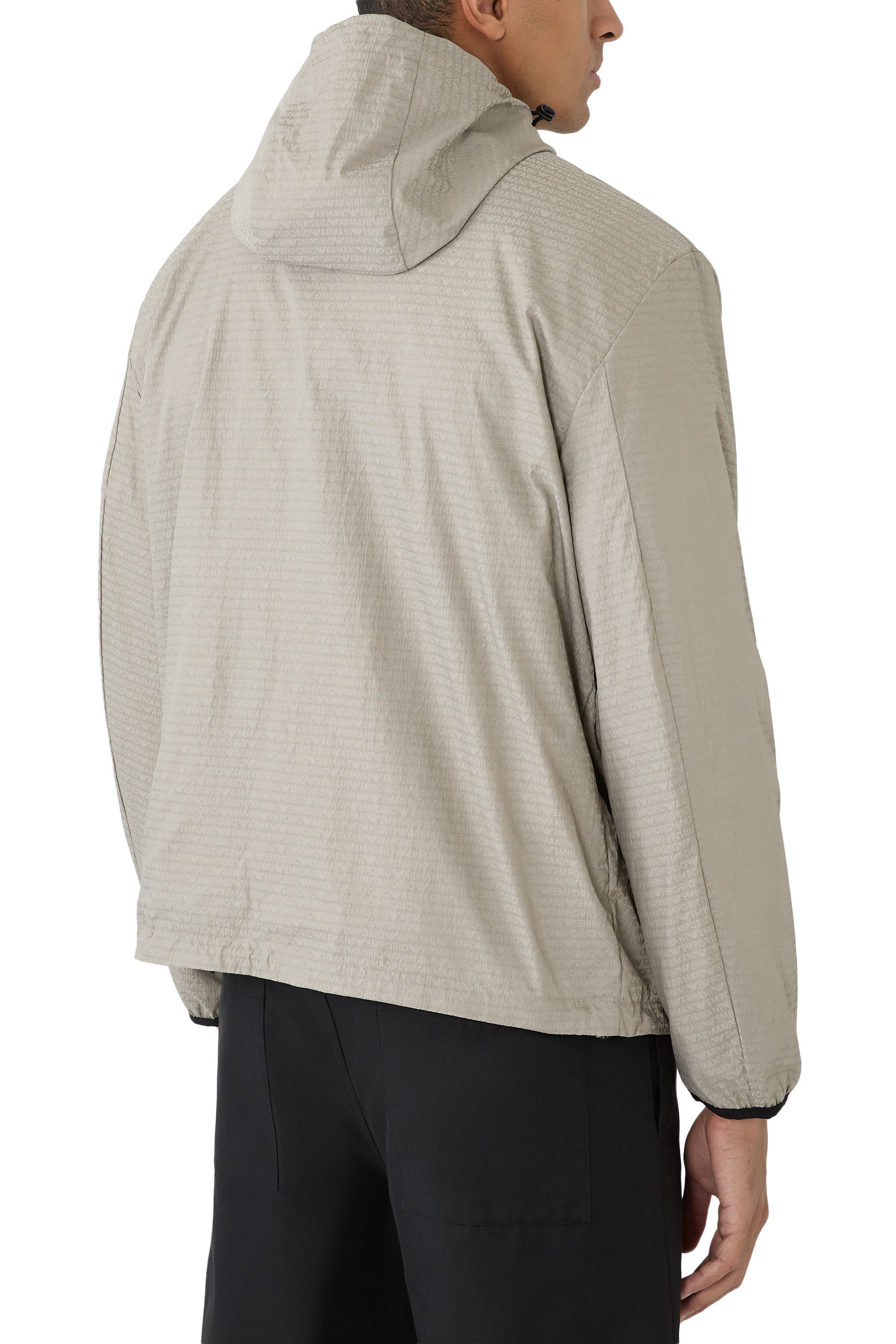 All-Over Lettering Water-Repellent Blouson