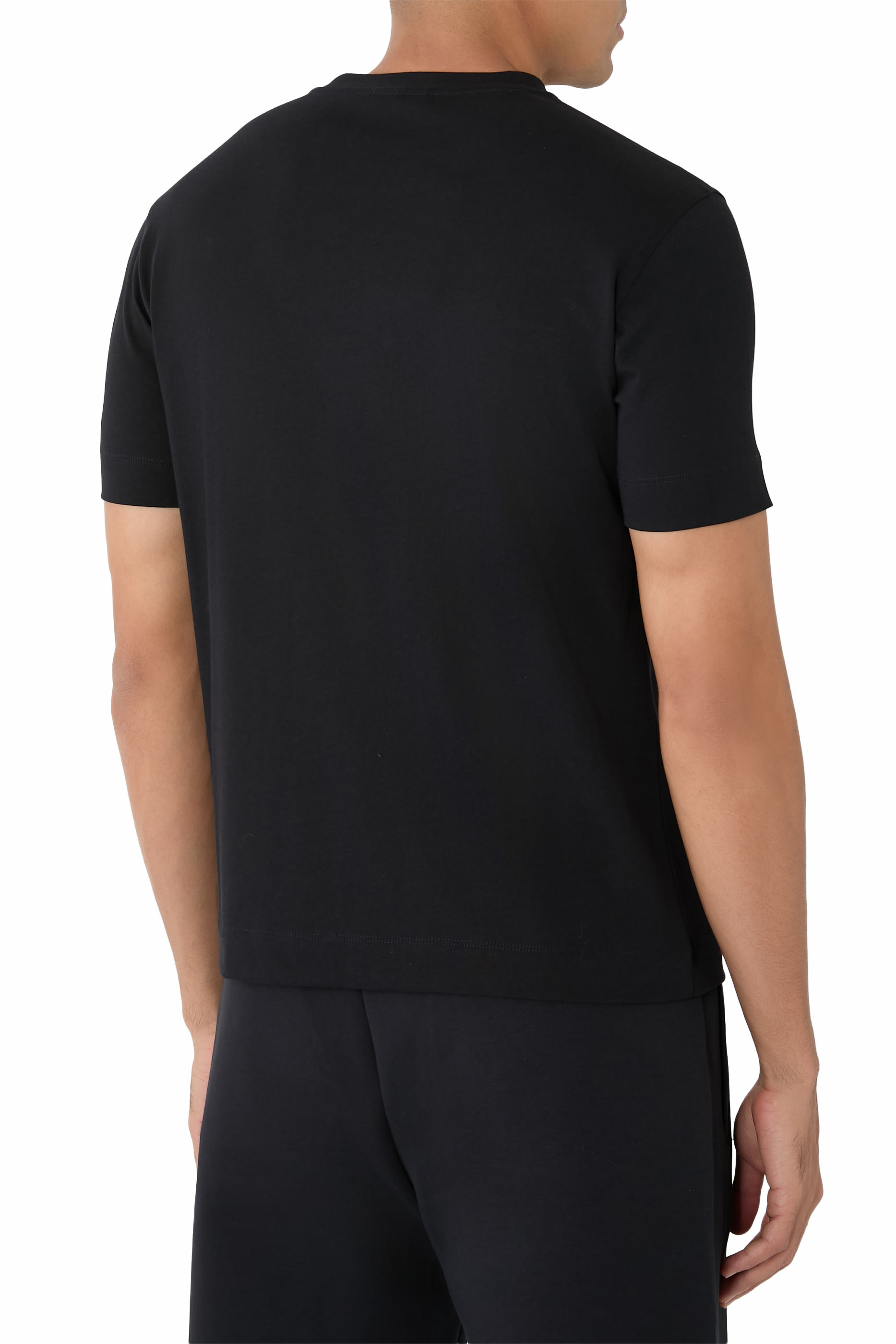 Micro Eagle Logo Cotton T-Shirt