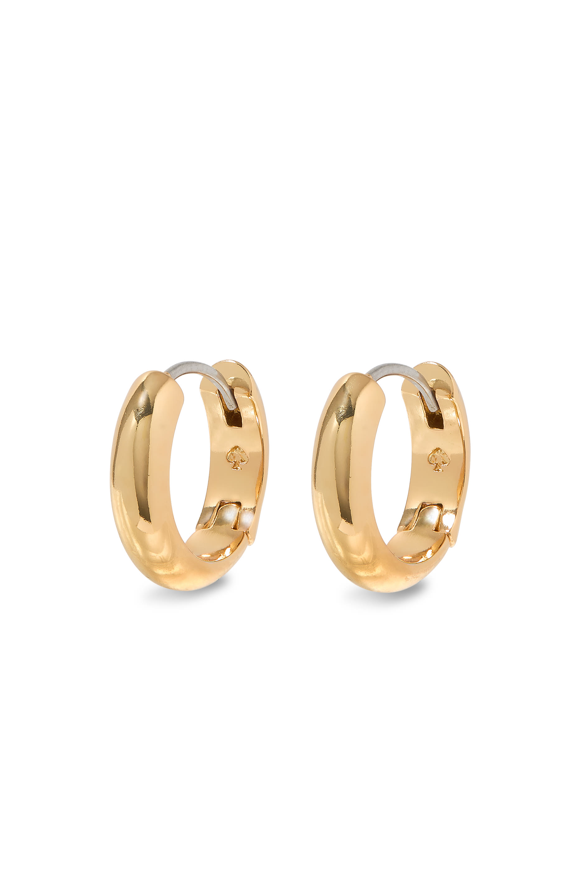 Brilliant Statements Metal Huggies, Plated Metal, Surgical Steel Posts & Cubic Zirconia