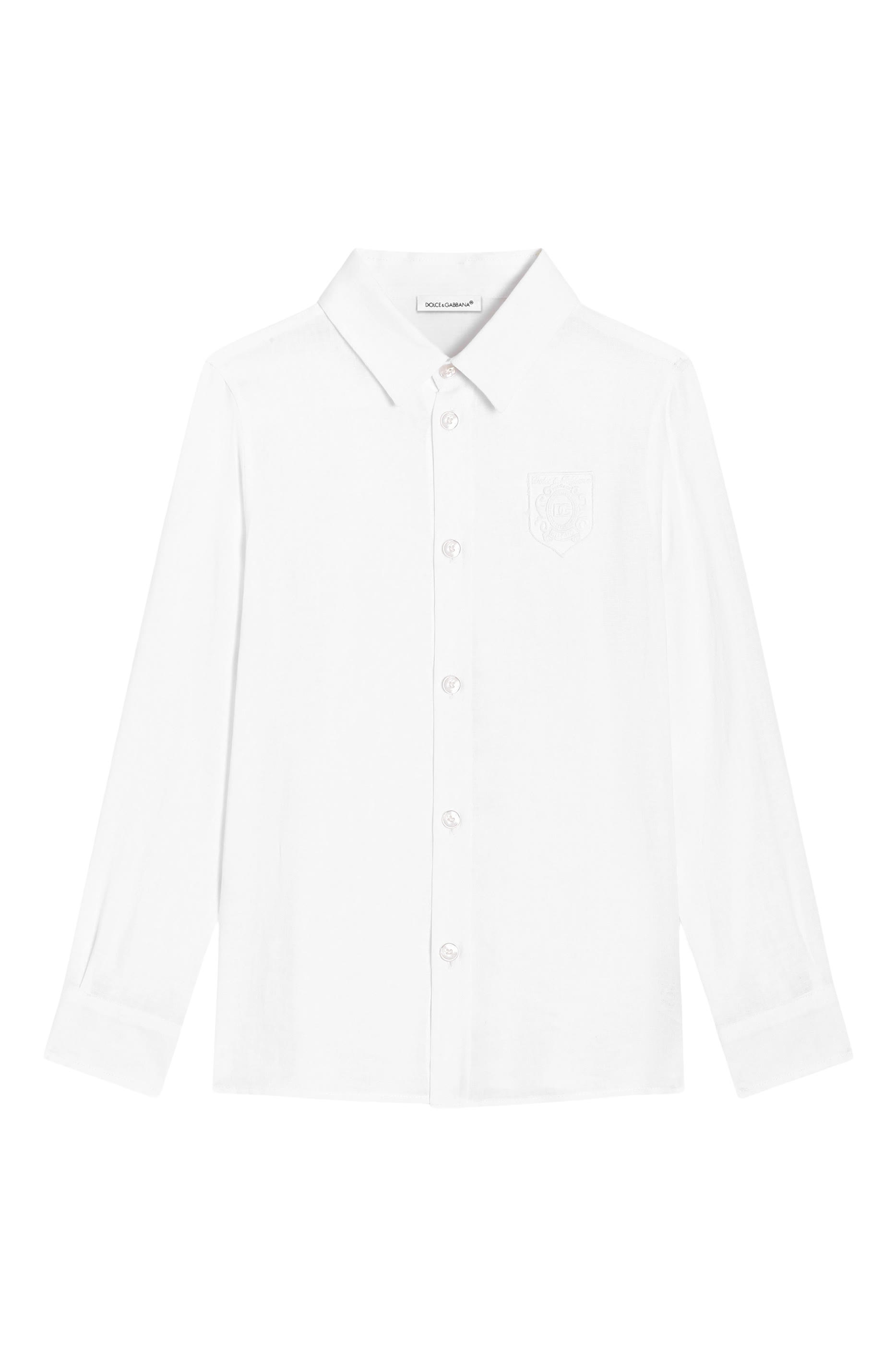 Kids DG Logo Linen Canvas Shirt