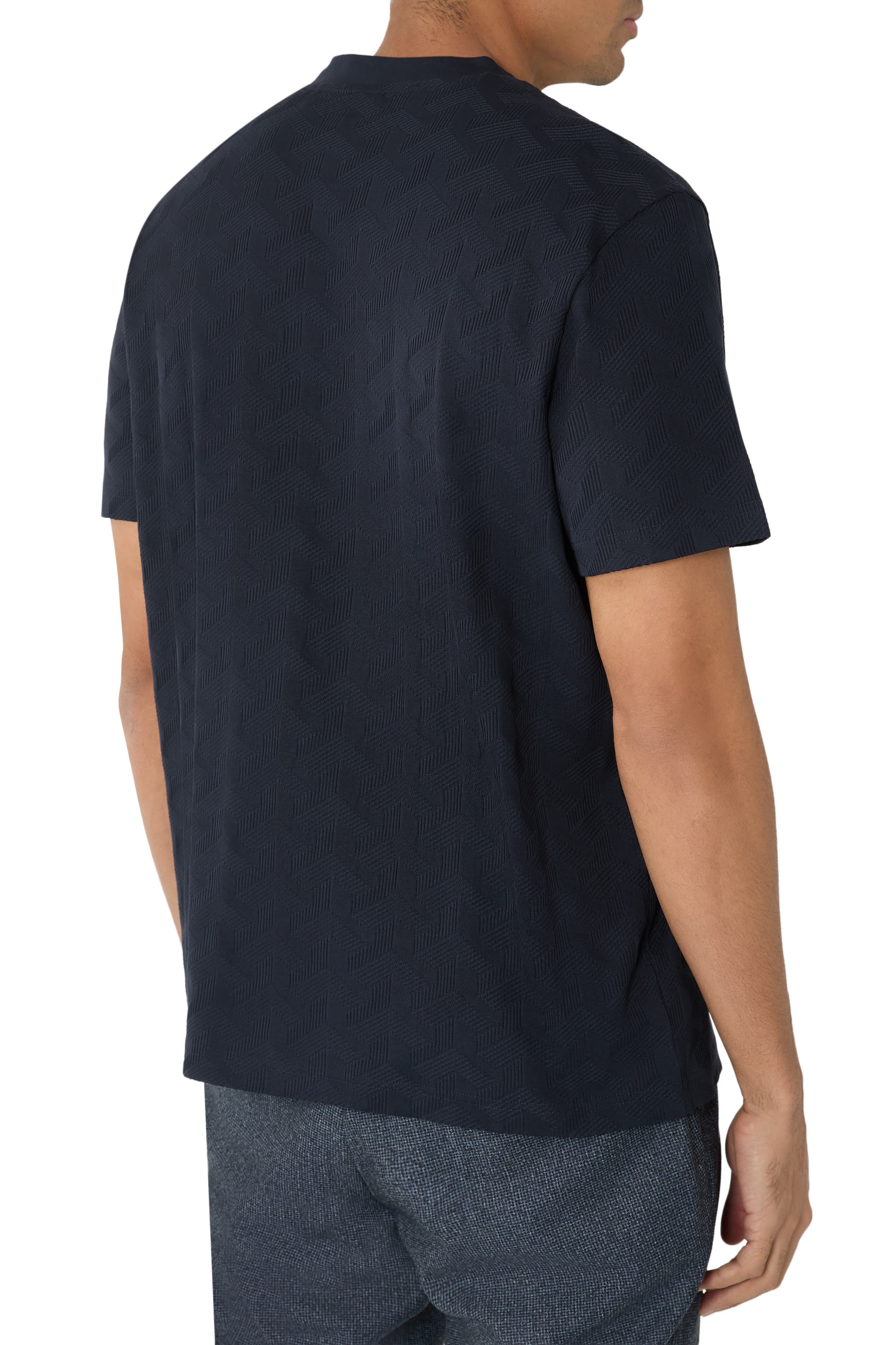 Mirror Artwork Jacquard Pattern T-Shirt