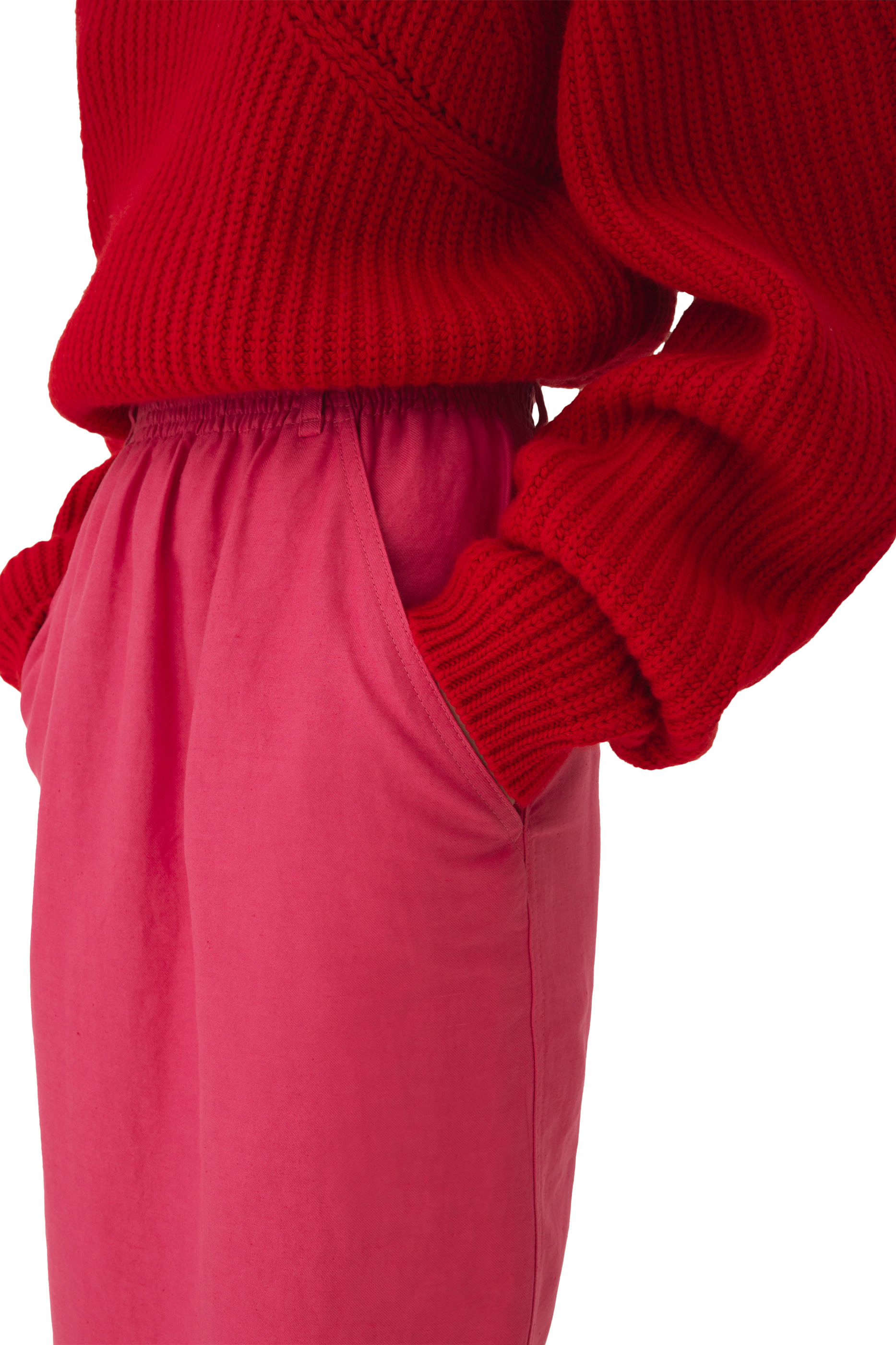 Side Pockets Midi Pencil Skirt