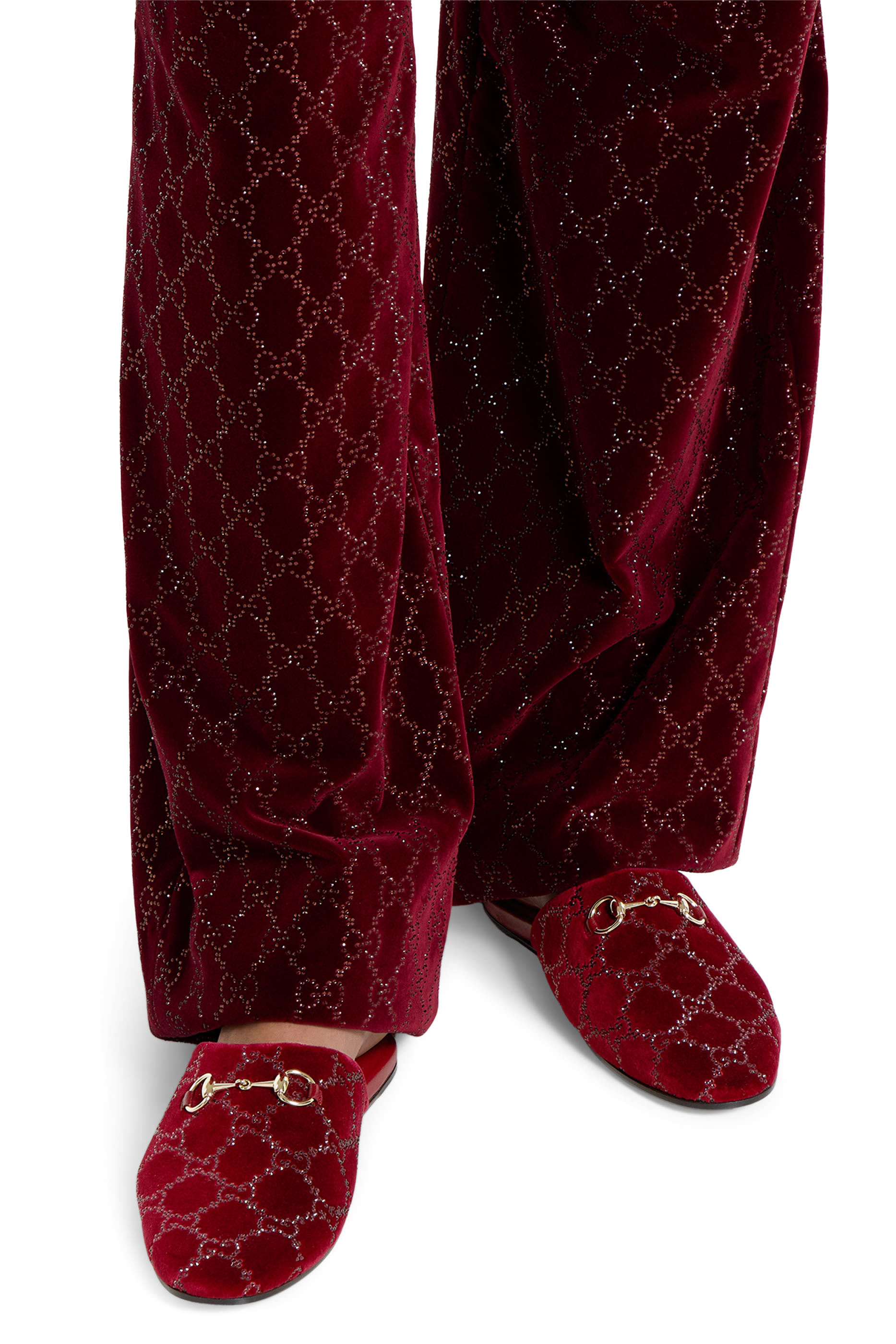 Horsebit GG Crystal Mules