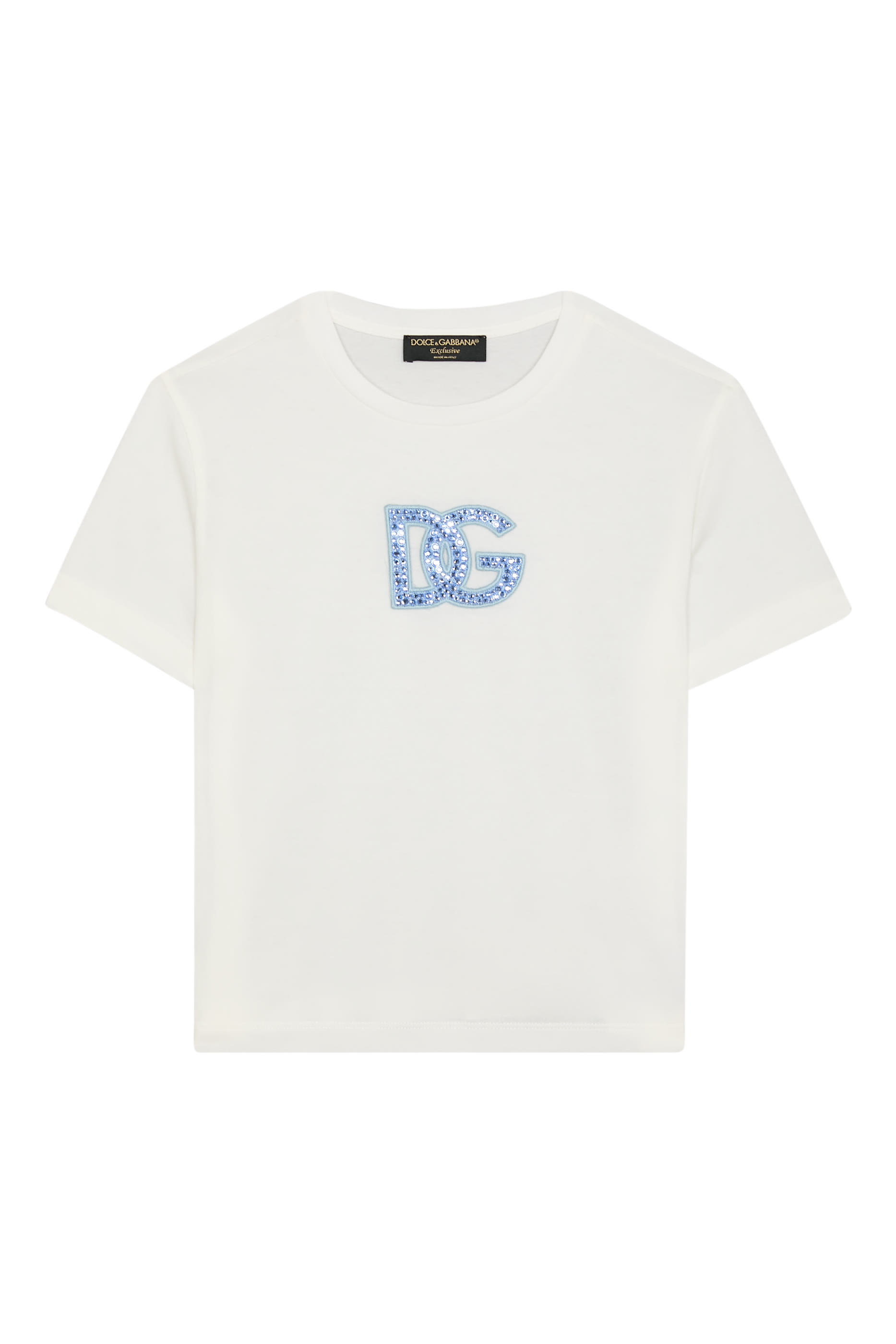 Kids Jersey T‑Shirt with DG Rhinestone Patch