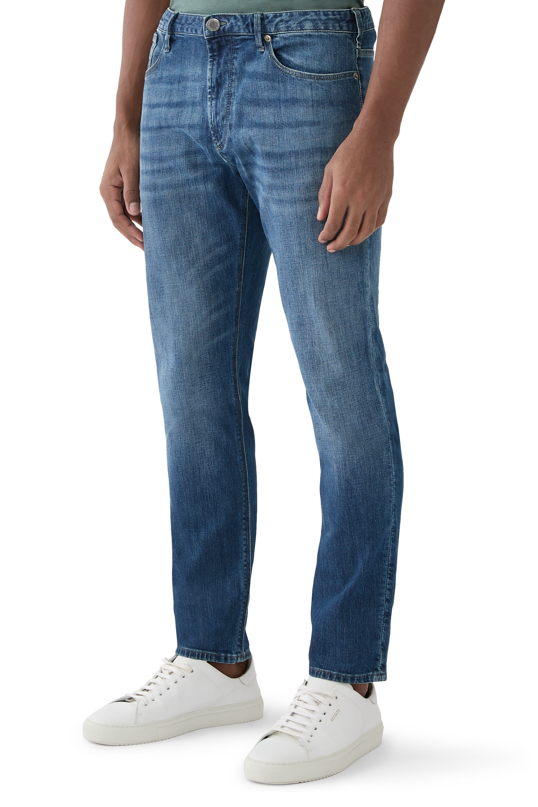 Slim-Fit 10oz Twill-Melange Jeans