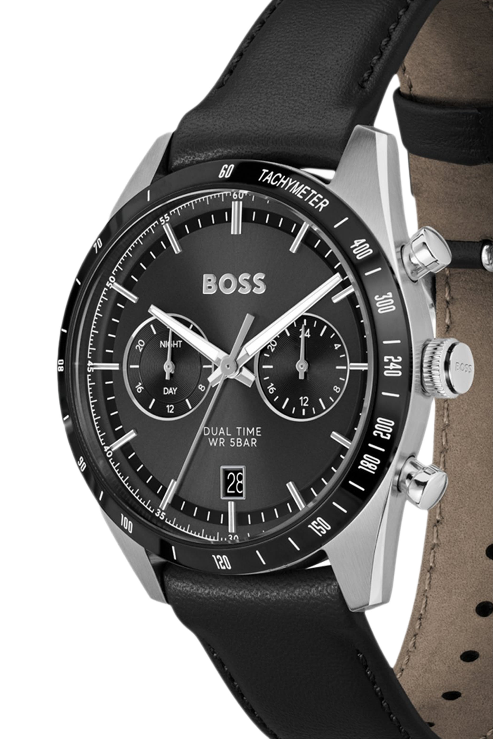 Tourmaster Leather Strap Watch