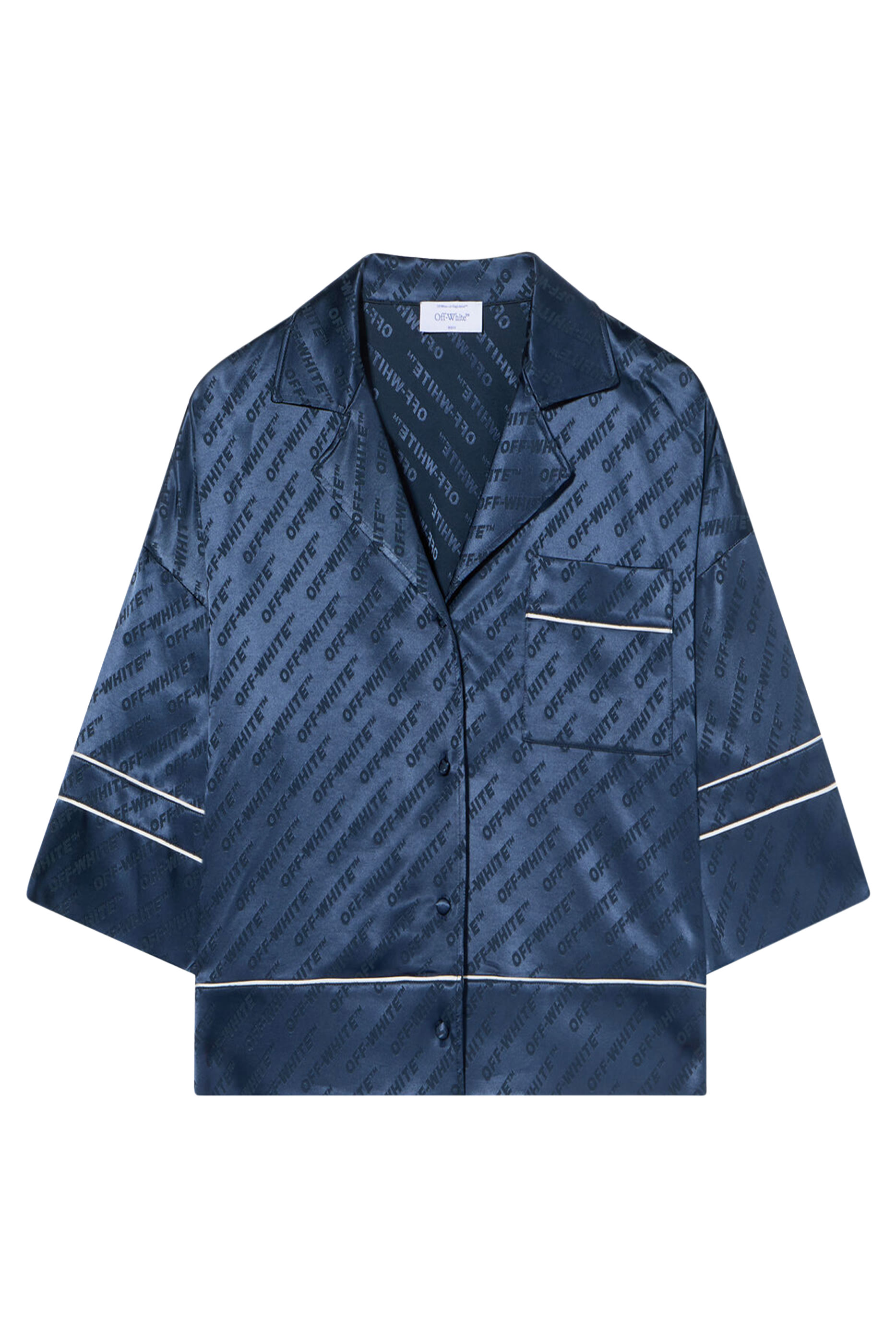 Jacquard Satin Pajama Shirt