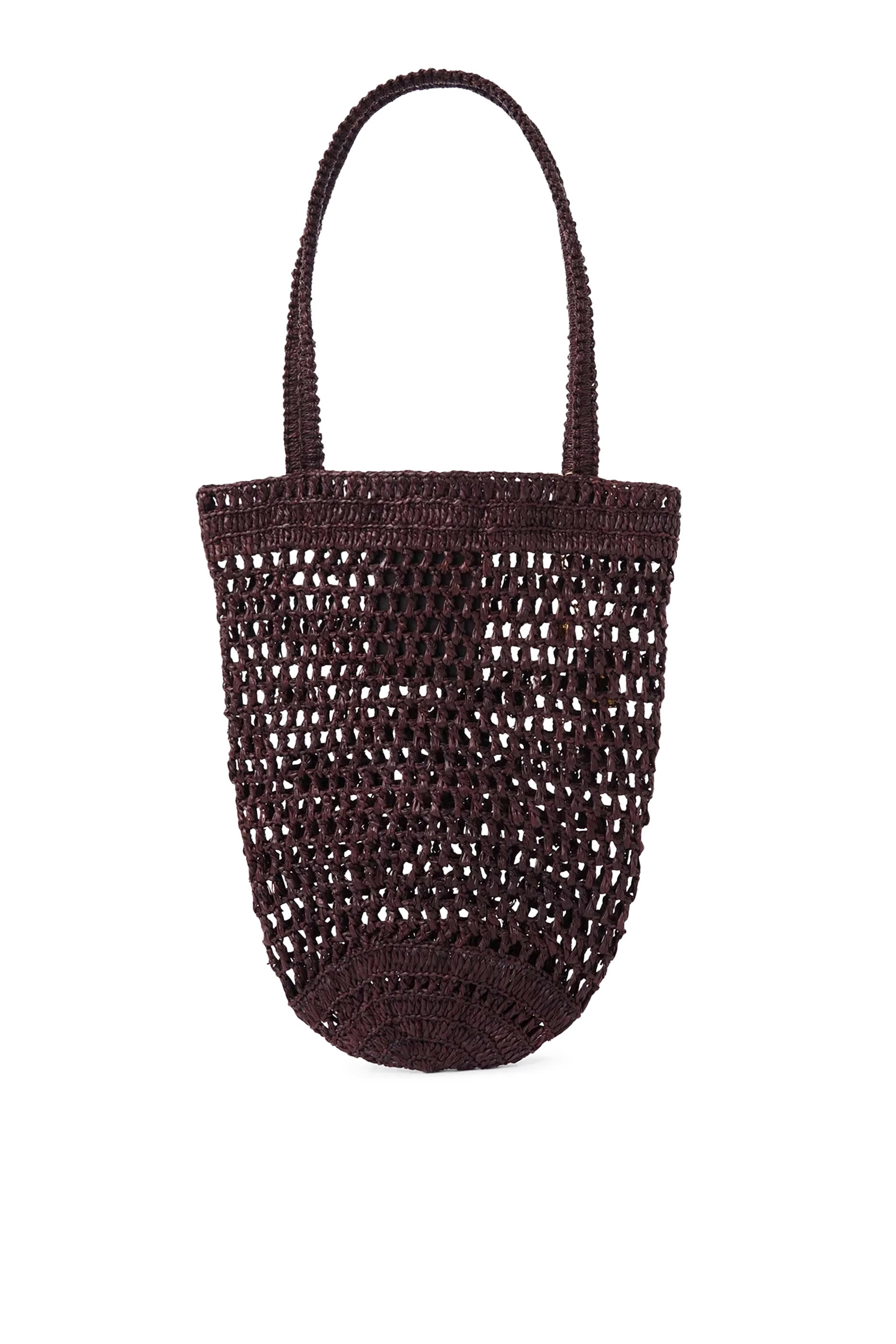 Small Summer Banana Tote Bag in Raffia