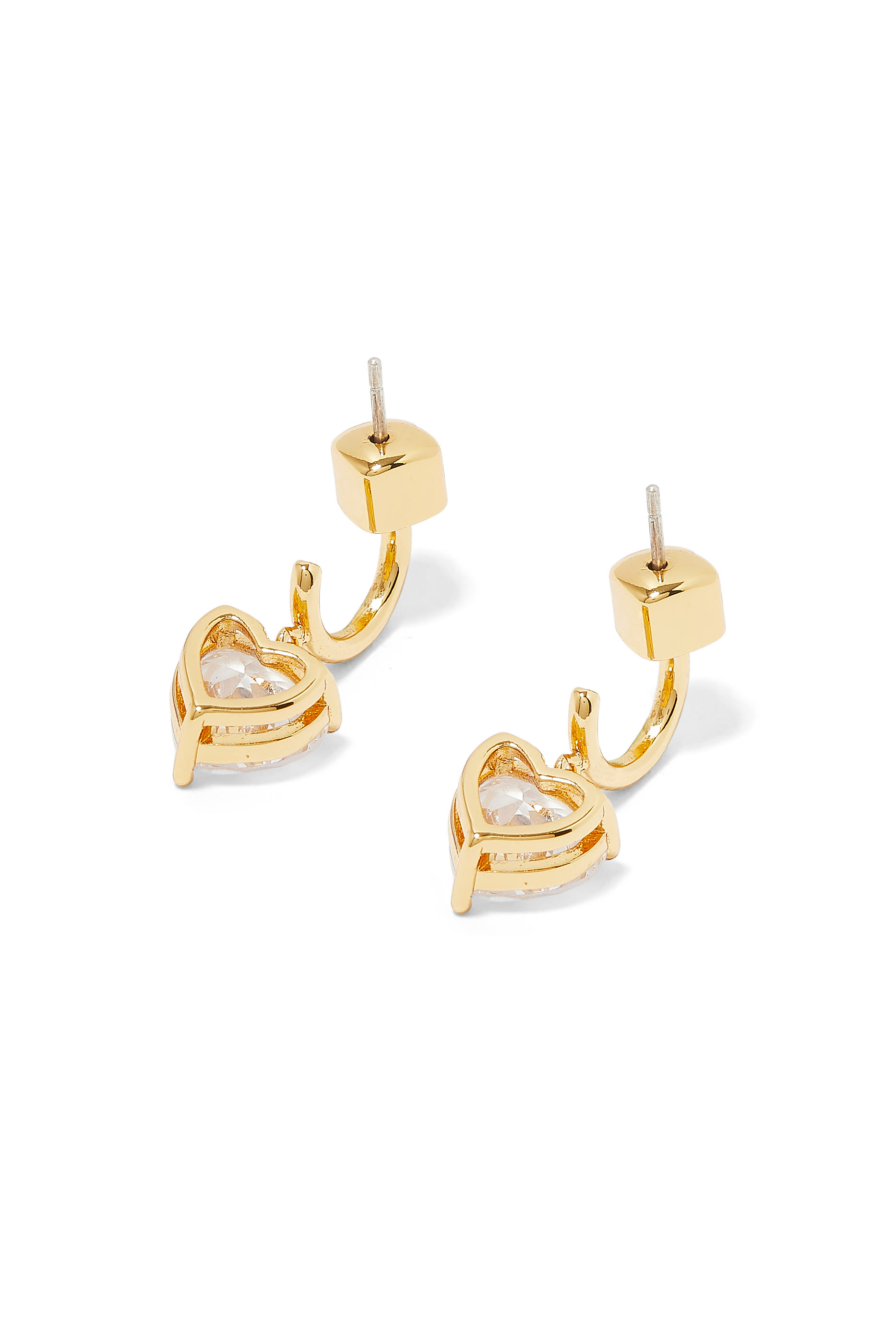 My Love Heart Huggies, Plated Metal & Cubic Zirconia