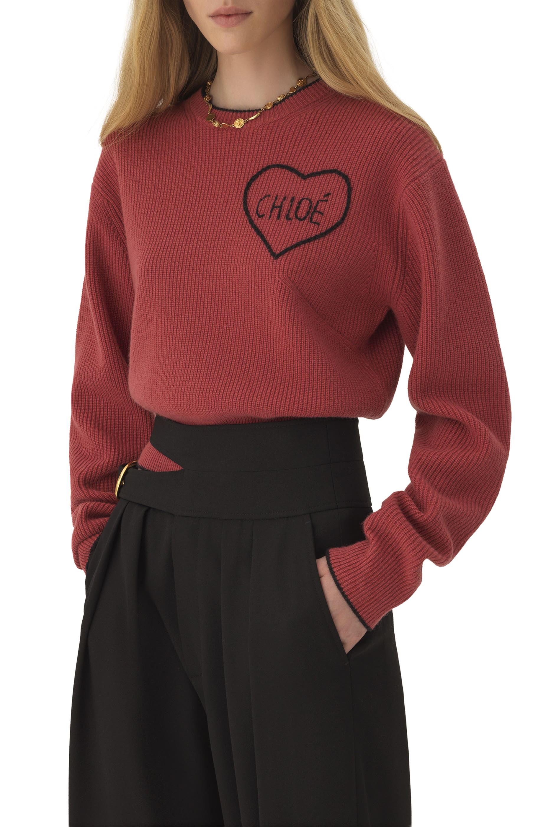  Cropped Fitted Logo Jumper