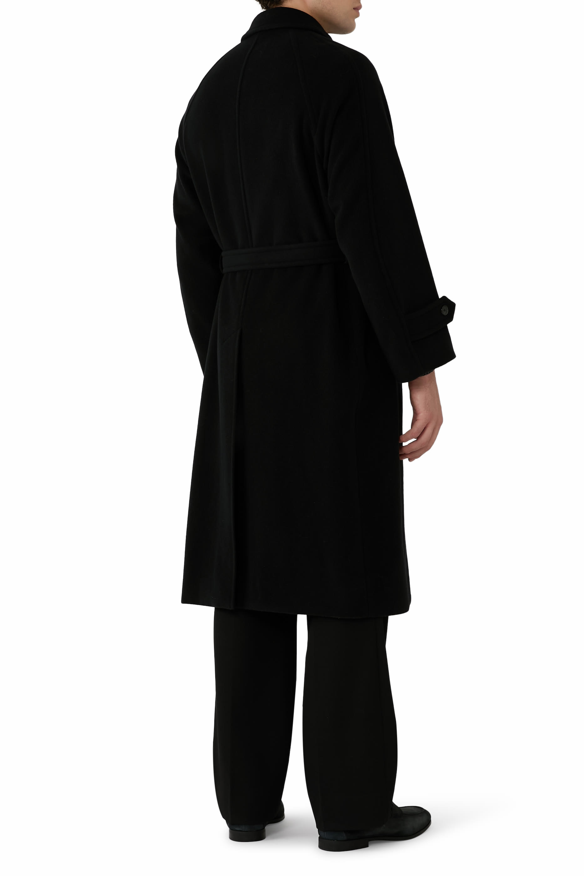 Super Fine Wool Mosser Soutien Collar Coat 