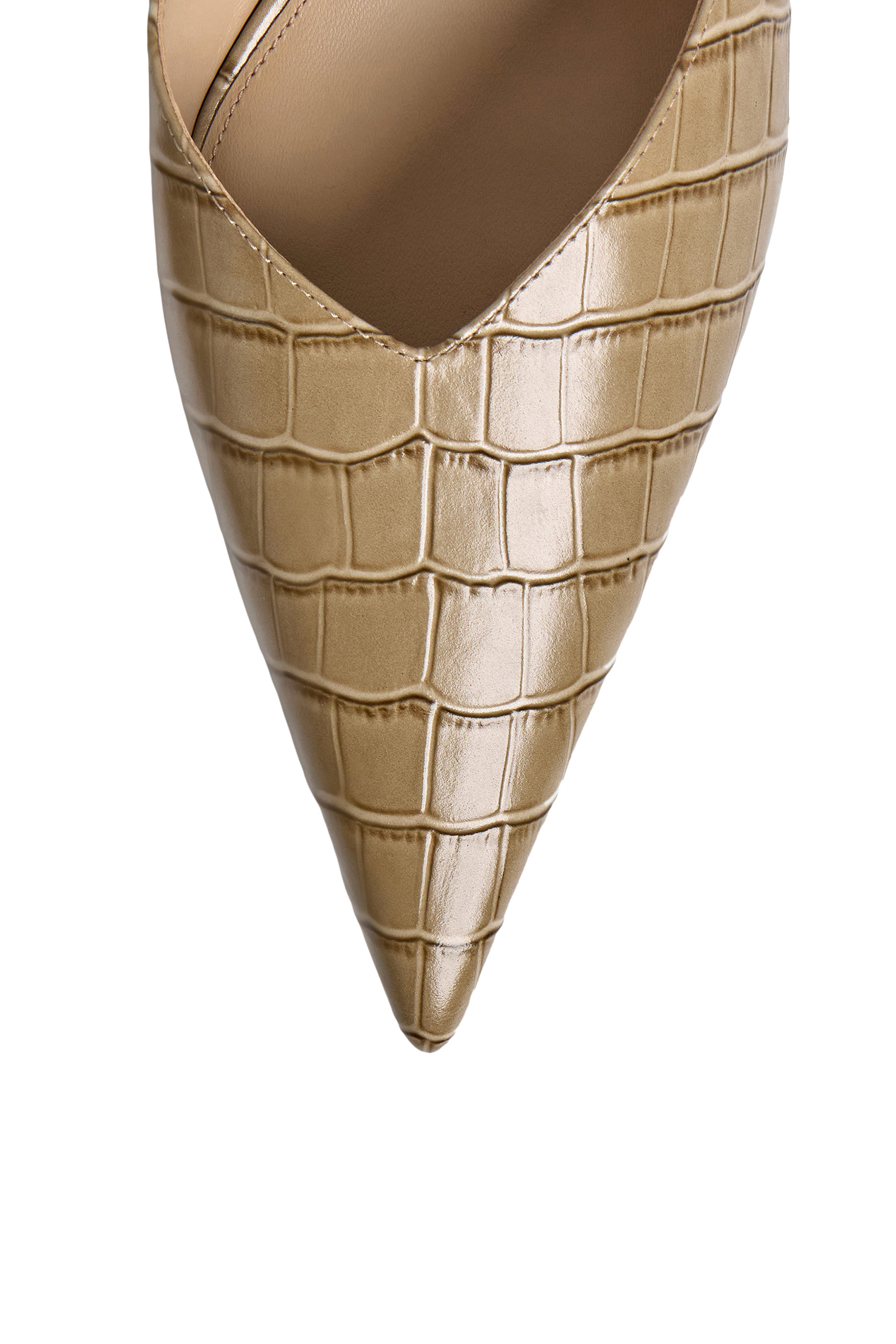 Crocodile-Embossed Leather Mules 40