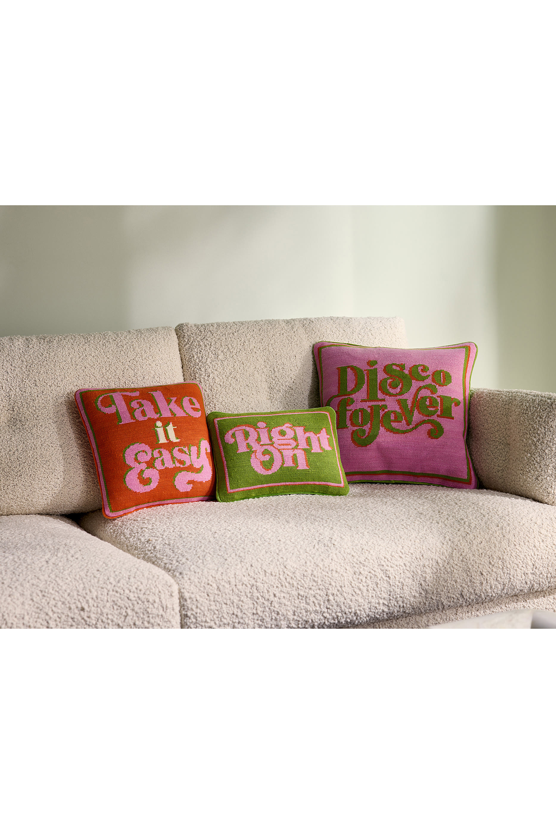 Disco Forever Needlepoint Cushion 