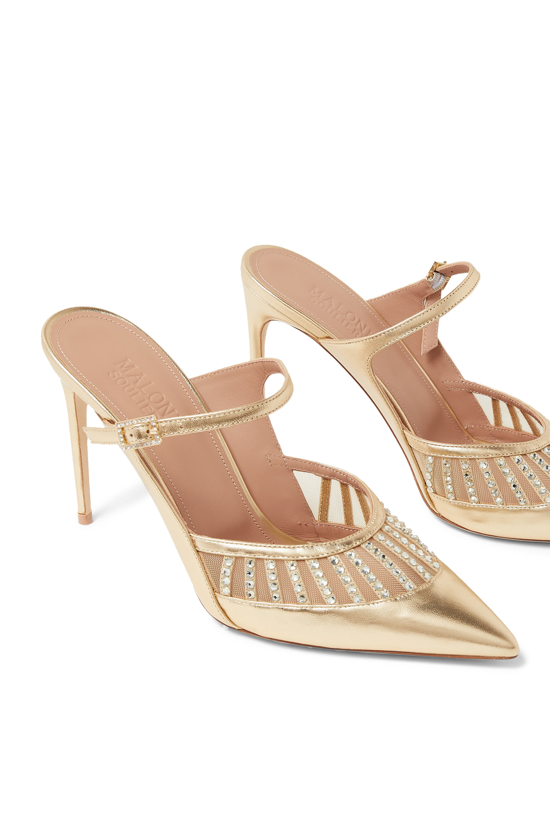 Bardot 90 Leather Heeled Mules