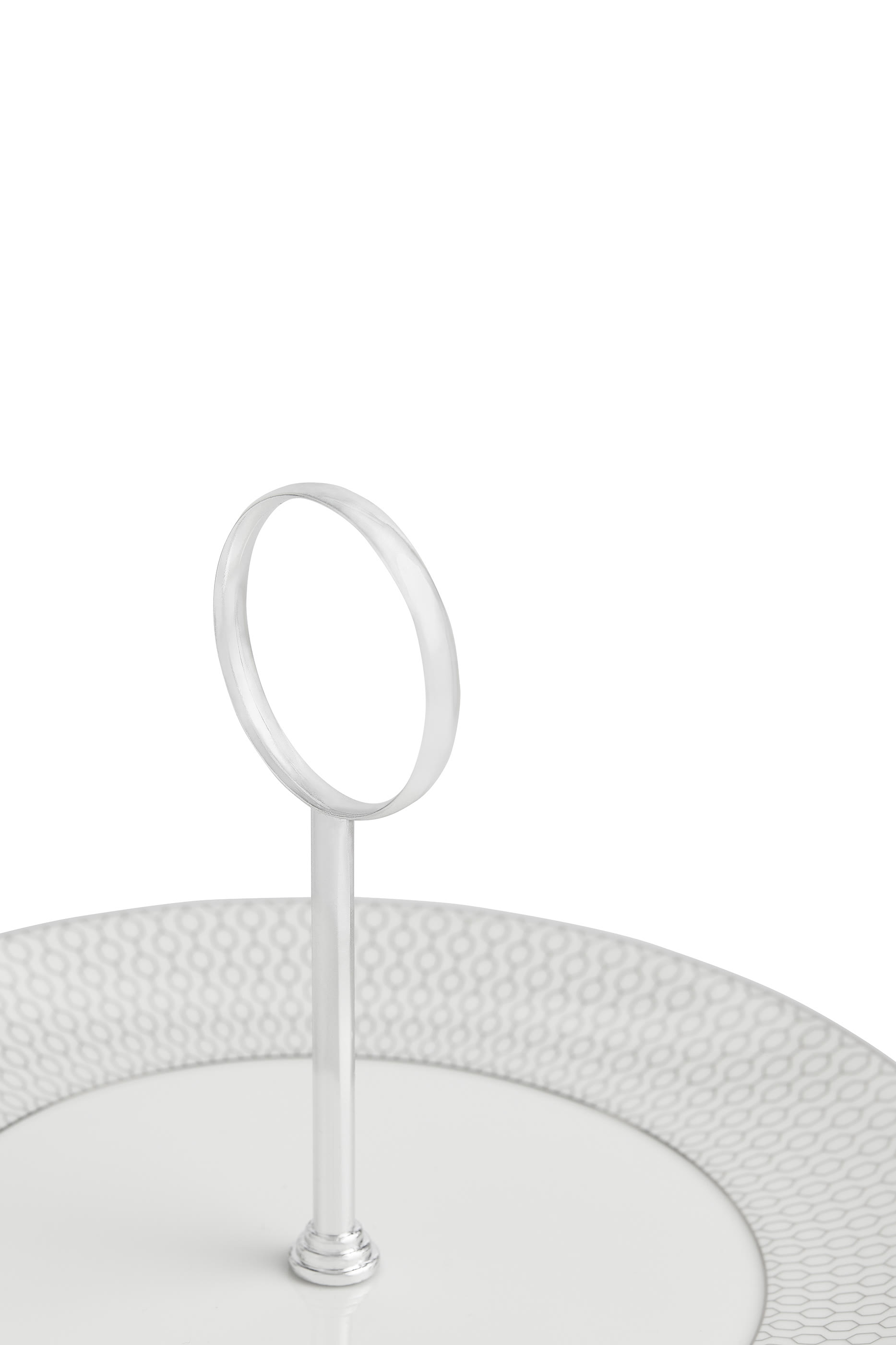 Gio Platinum Two-Tier Cake Stand