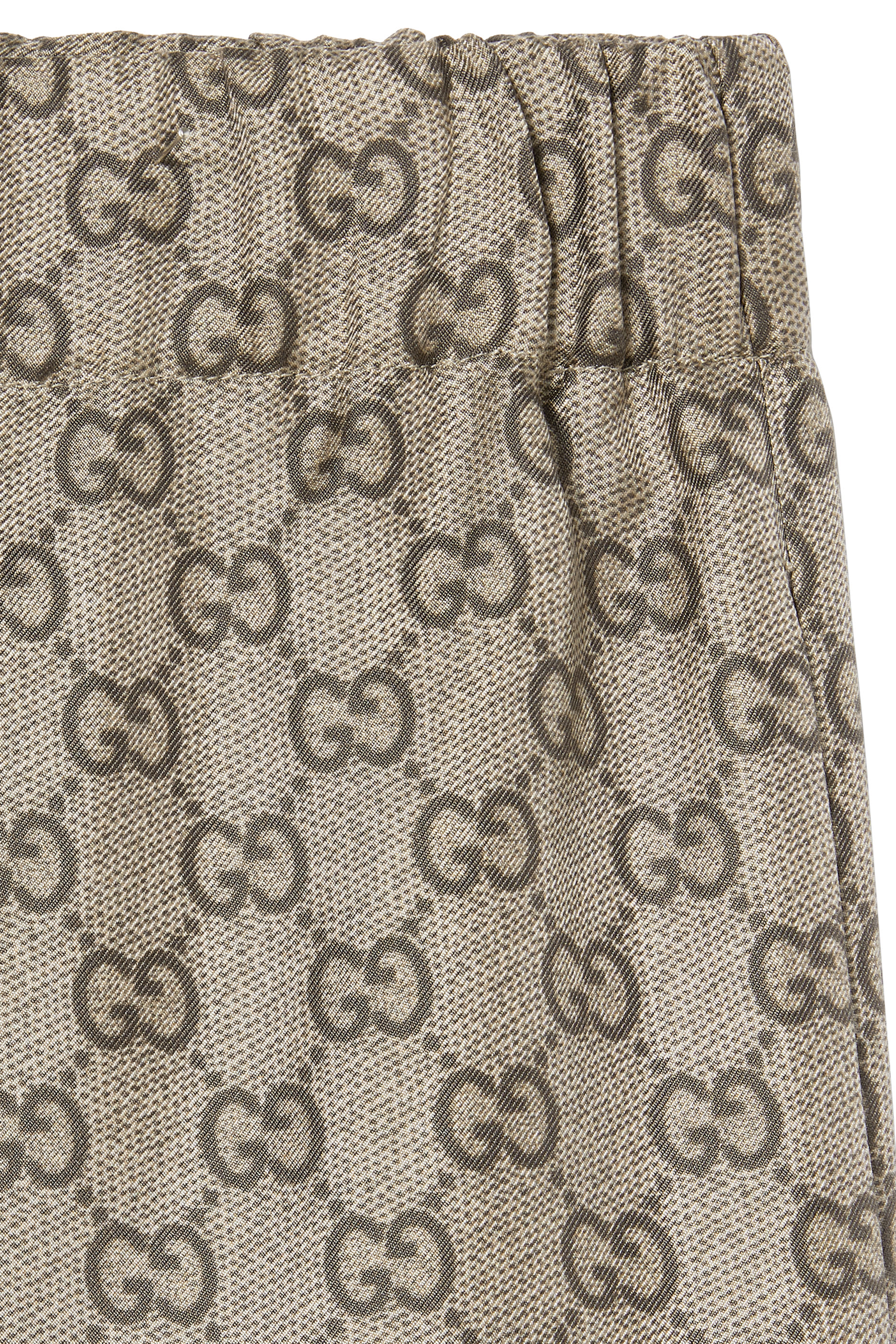 All-Over GG Print Silk Twill Leisure Pants