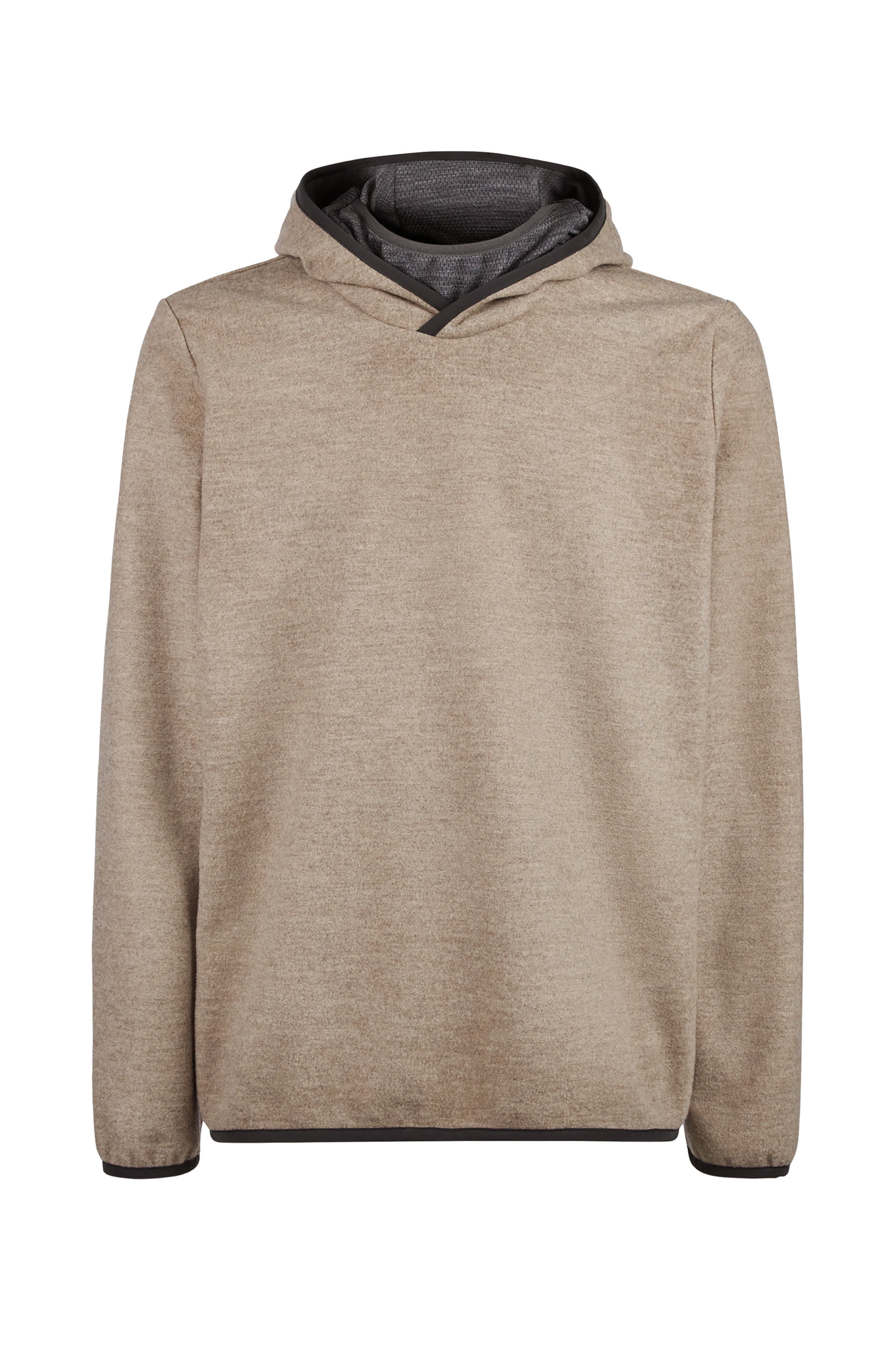 Virgin Wool and Nylon Jersey Hooded Sweatshirt