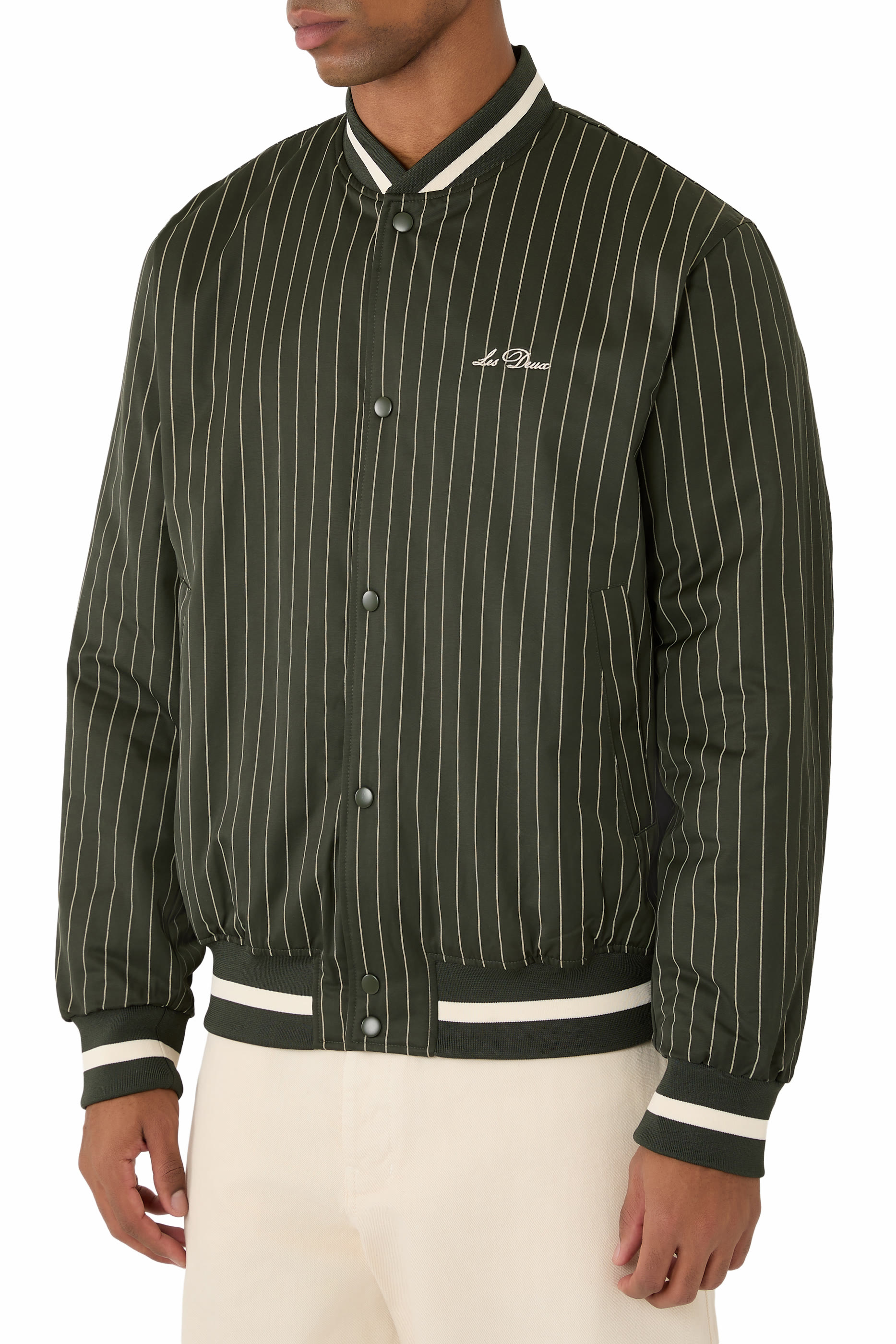  Varsity Tech Pinstripe Jacket 