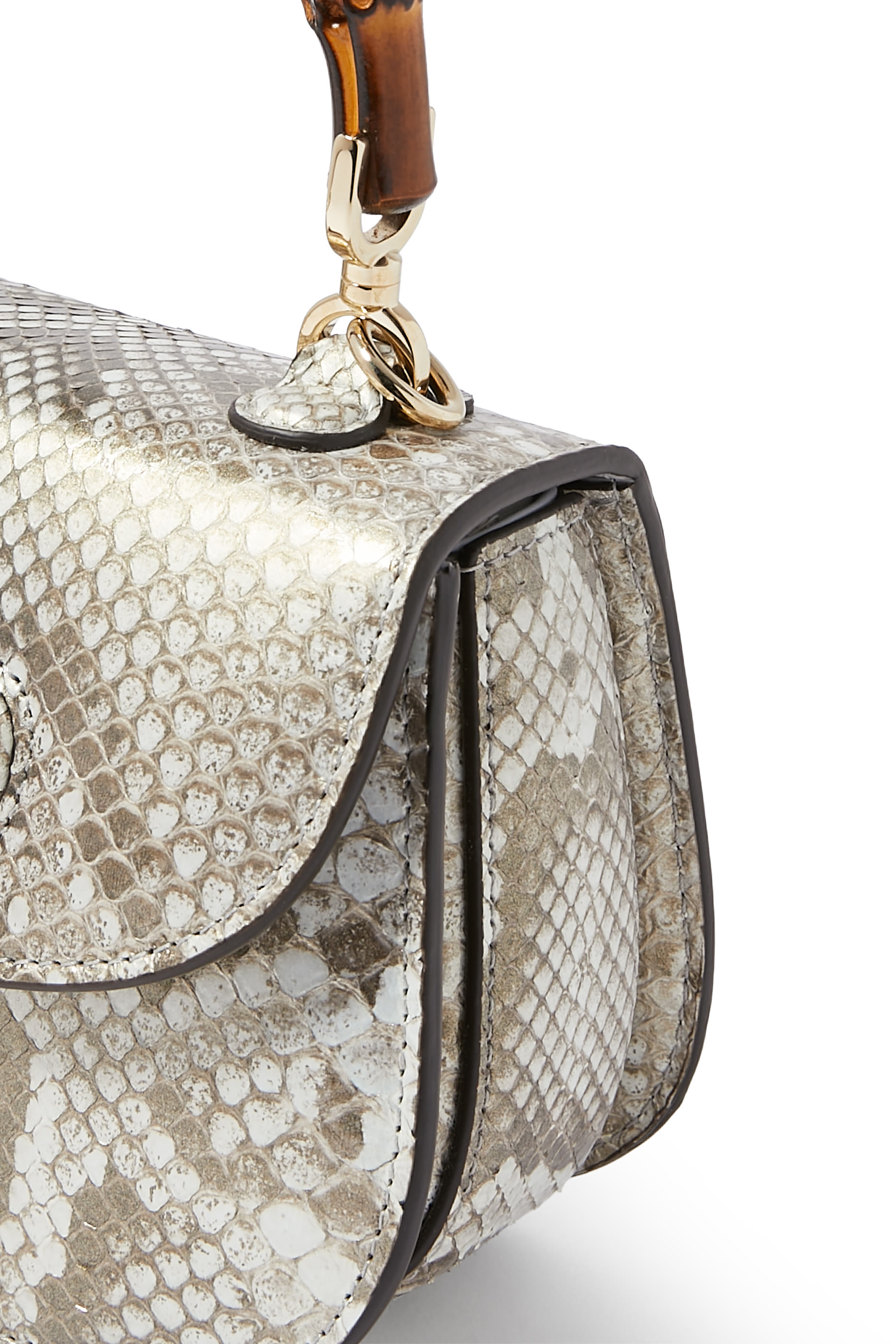 Bamboo 1947 Small Python Top-Handle Bag
