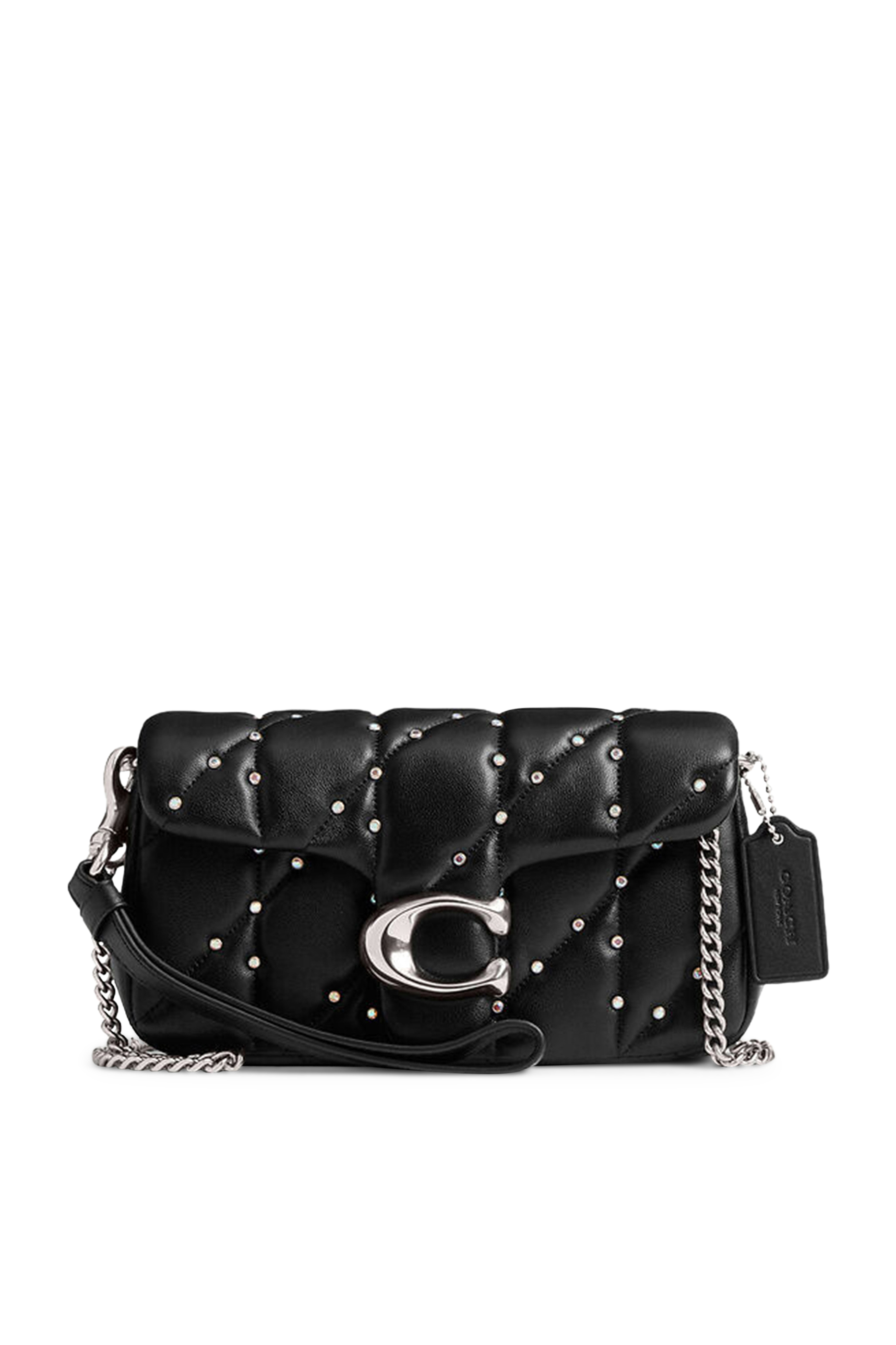 Tabby Shoulder Bag 26 with Pillow Quilting and Crystal Rivets