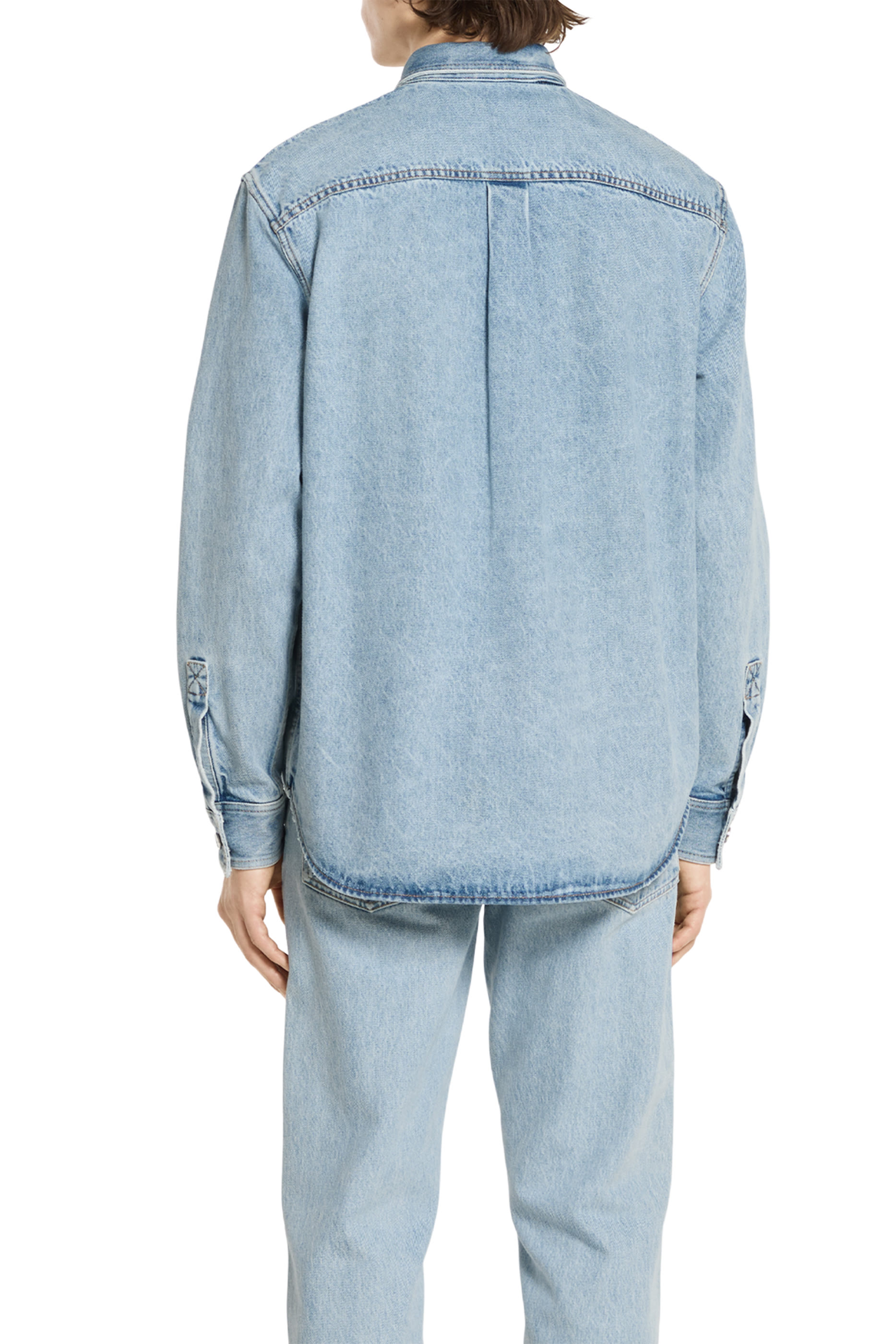 Washed Denim Shirt with GG Insert