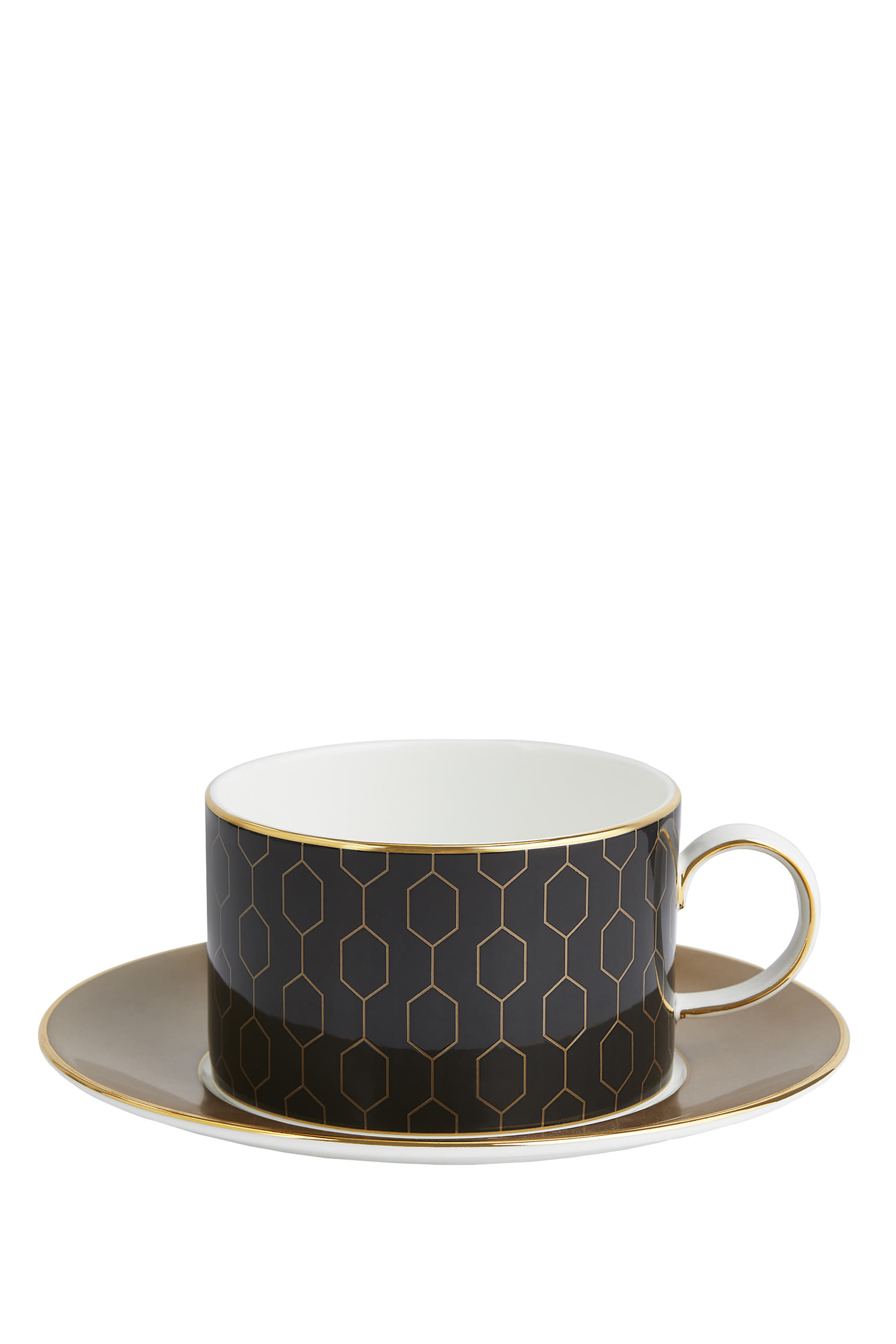 Arris Teacup & Saucer Honeycomb
