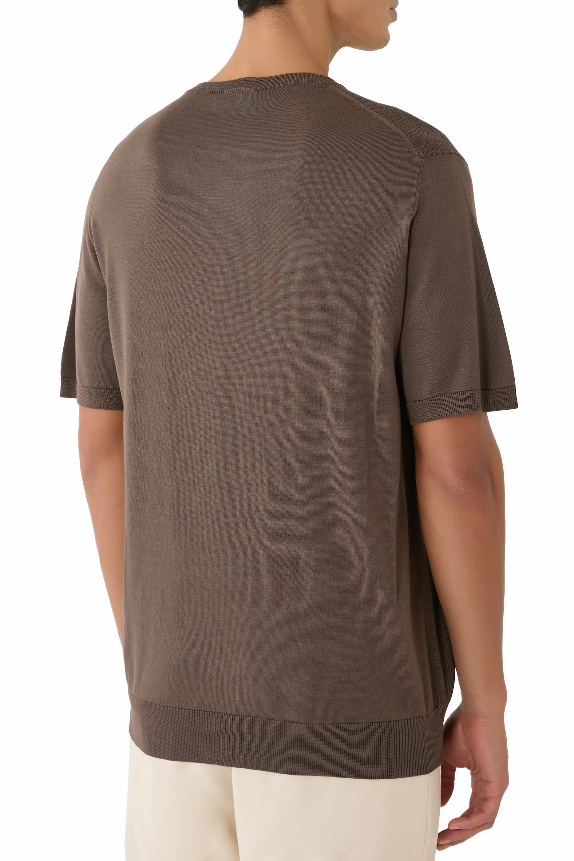 Crew Neck Knitted T-Shirt