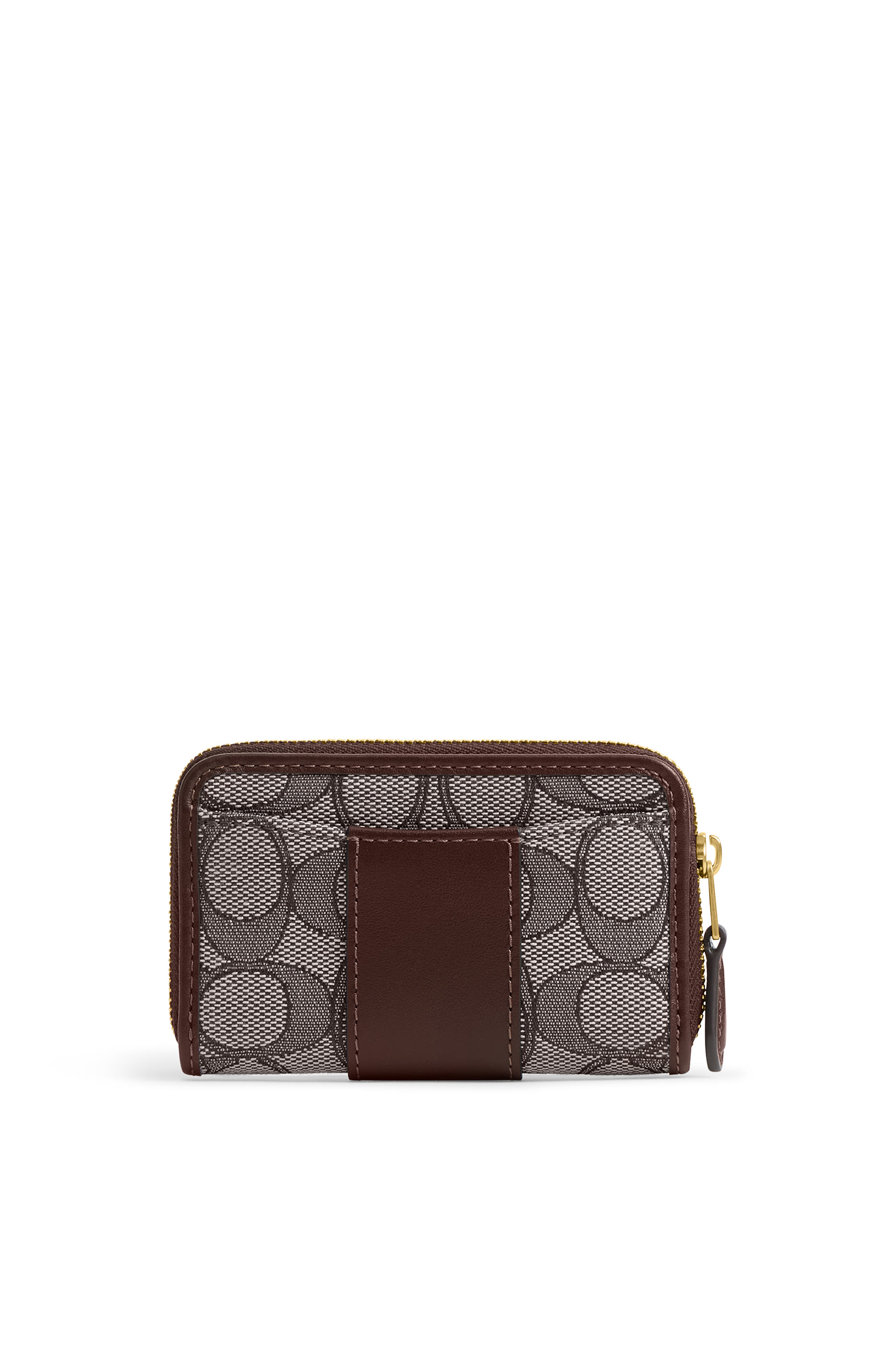 Essential Small Zip Around Card Case in Signature Jacquard