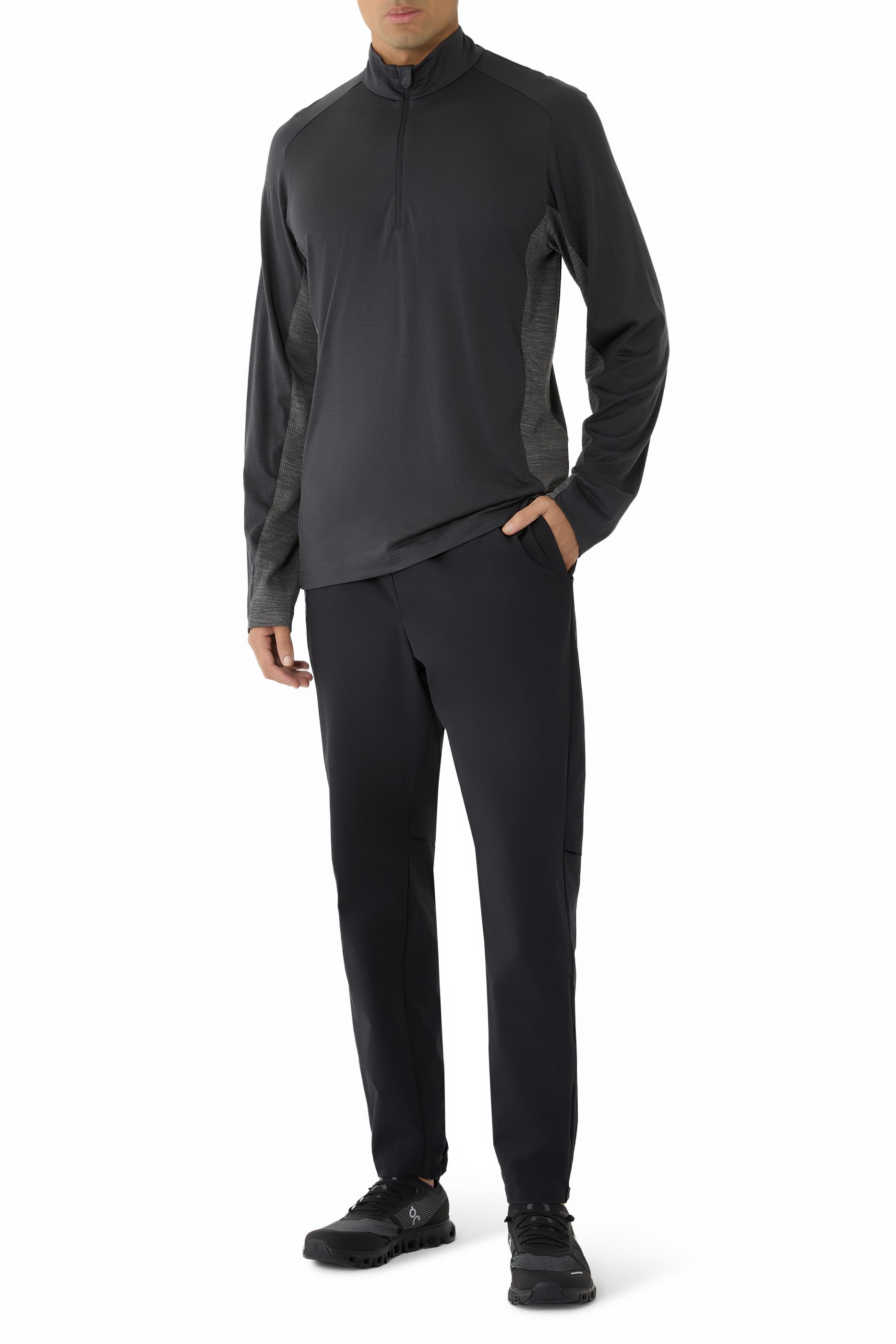 Half-Zip Long Sleeves T-Shirt